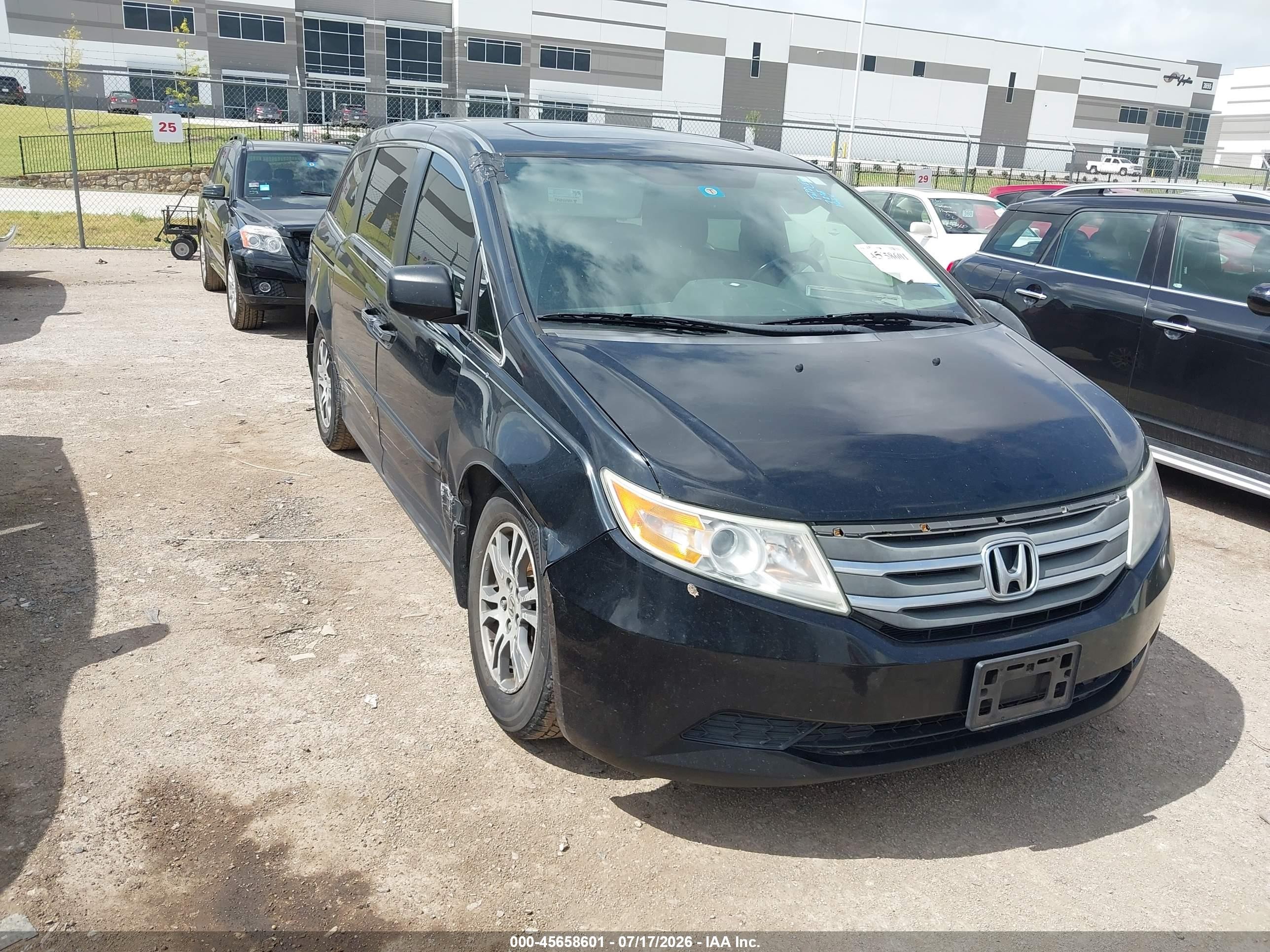 2013 Honda Odyssey Ex-l Black vin: 5FNRL5H69DB014555