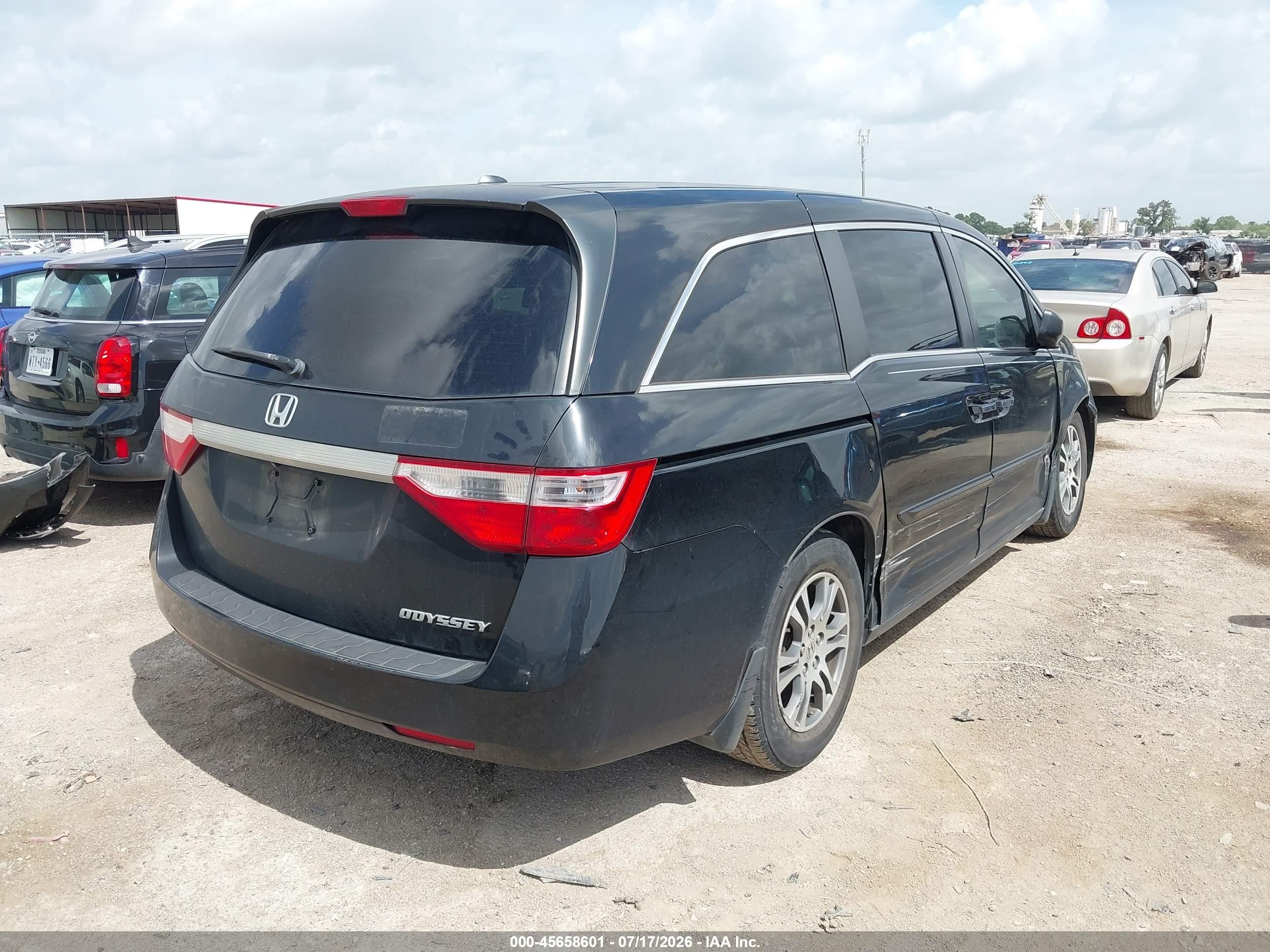 2013 Honda Odyssey Ex-l Black vin: 5FNRL5H69DB014555