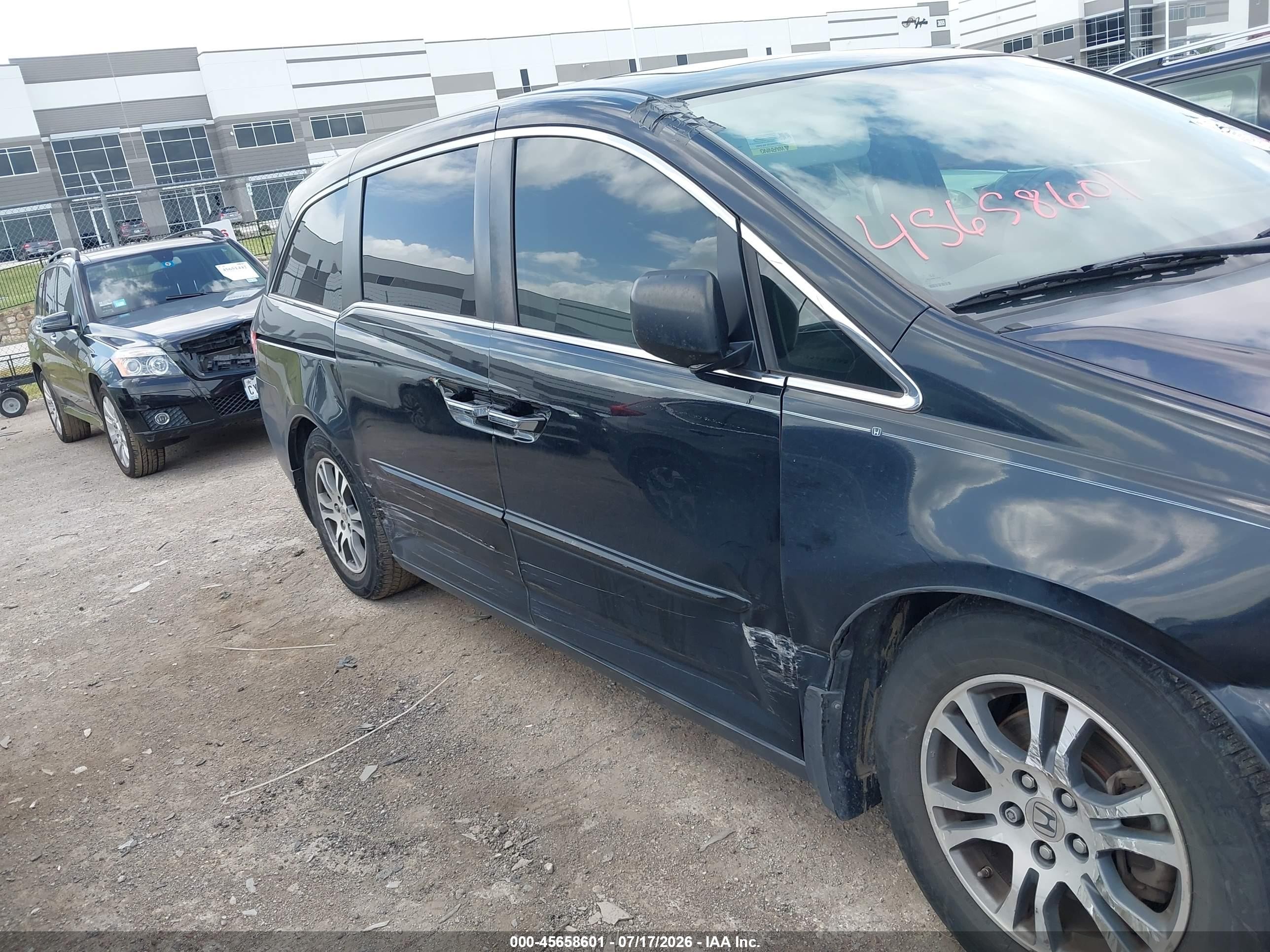 2013 Honda Odyssey Ex-l Black vin: 5FNRL5H69DB014555