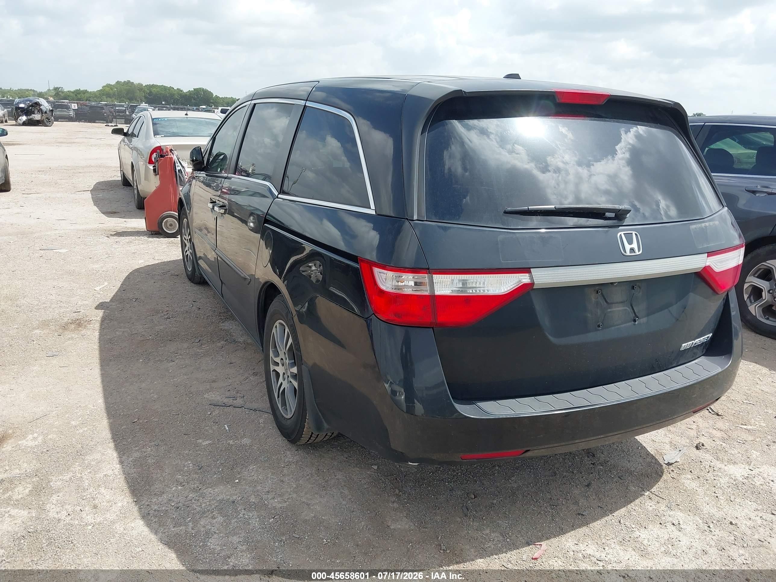 2013 Honda Odyssey Ex-l Black vin: 5FNRL5H69DB014555