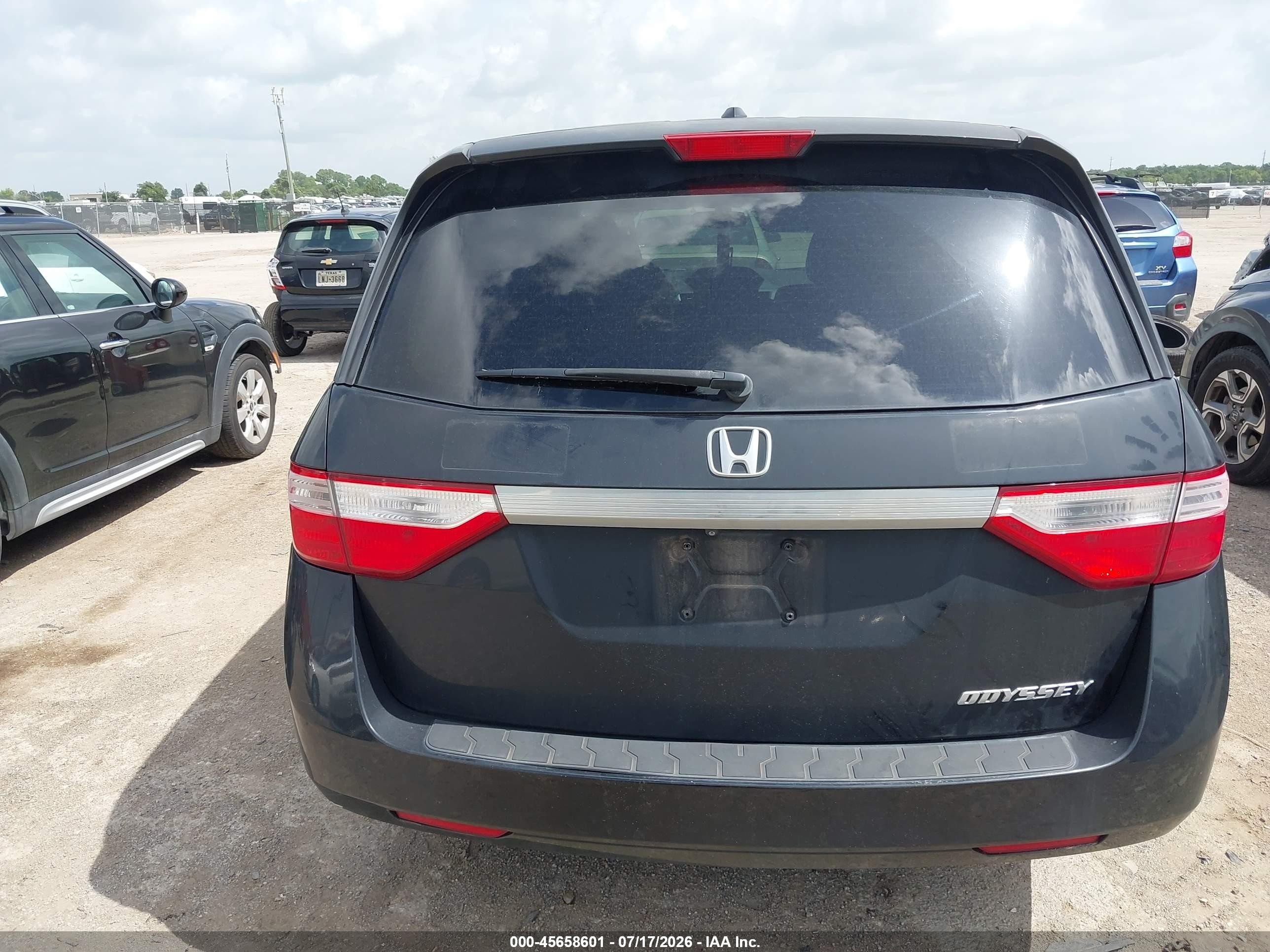 2013 Honda Odyssey Ex-l Black vin: 5FNRL5H69DB014555