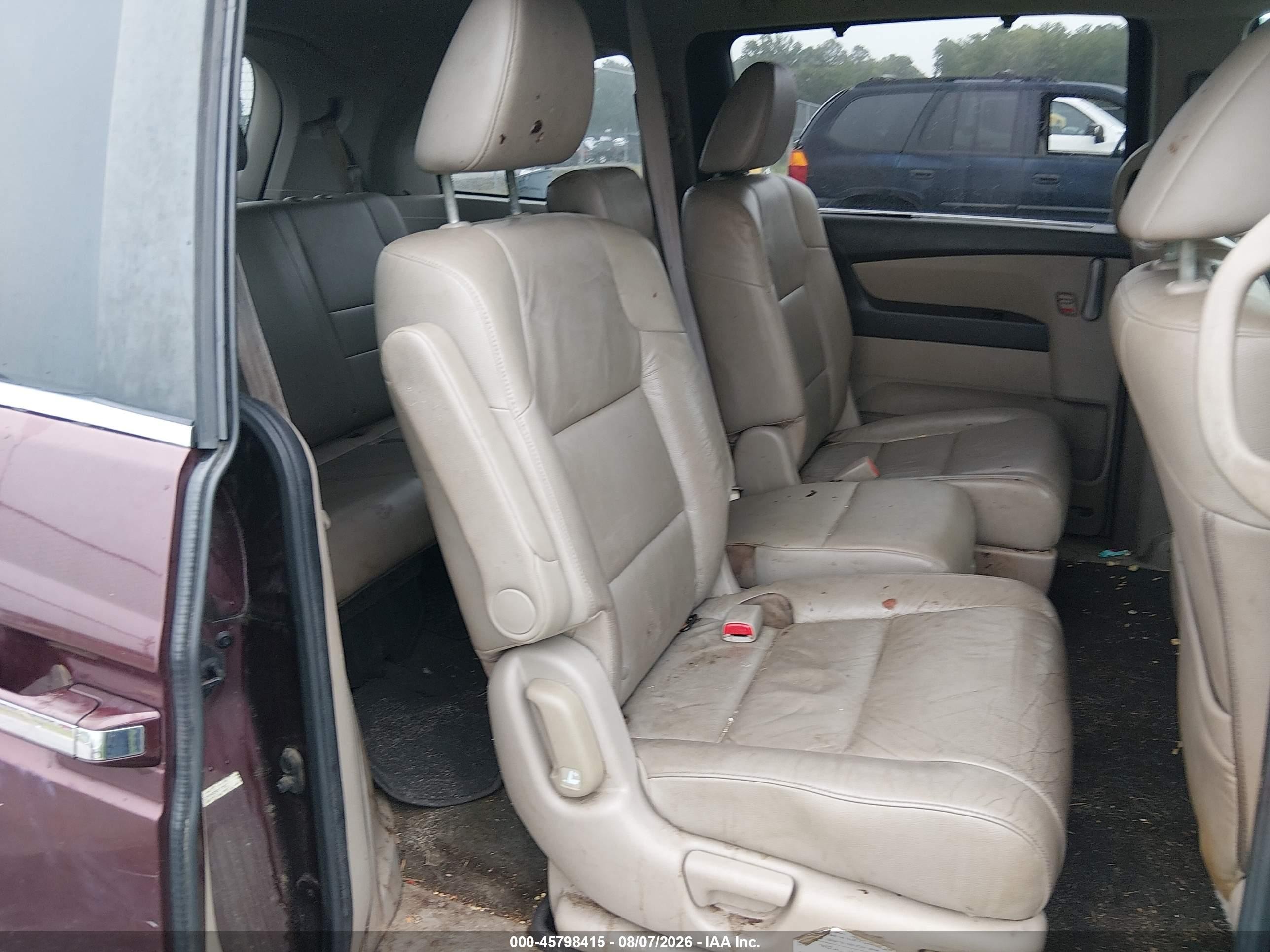 2013 Honda Odyssey Ex-l Red vin: 5FNRL5H69DB017357