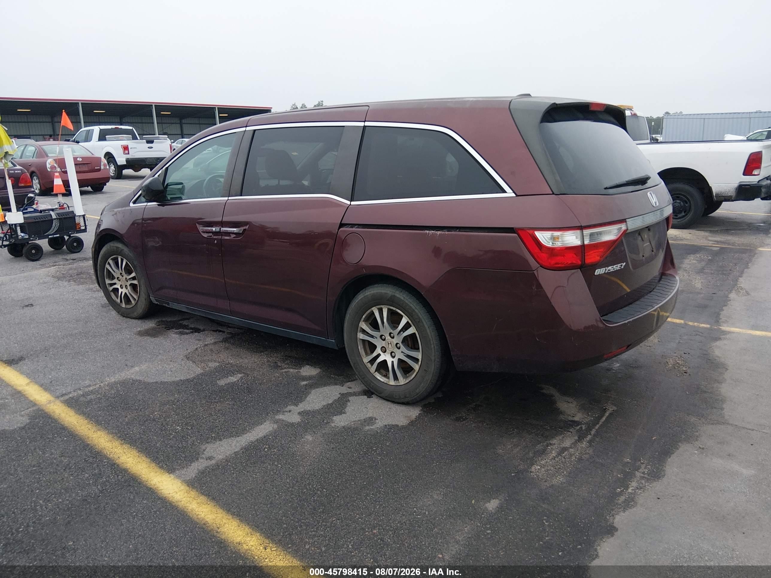 2013 Honda Odyssey Ex-l Red vin: 5FNRL5H69DB017357