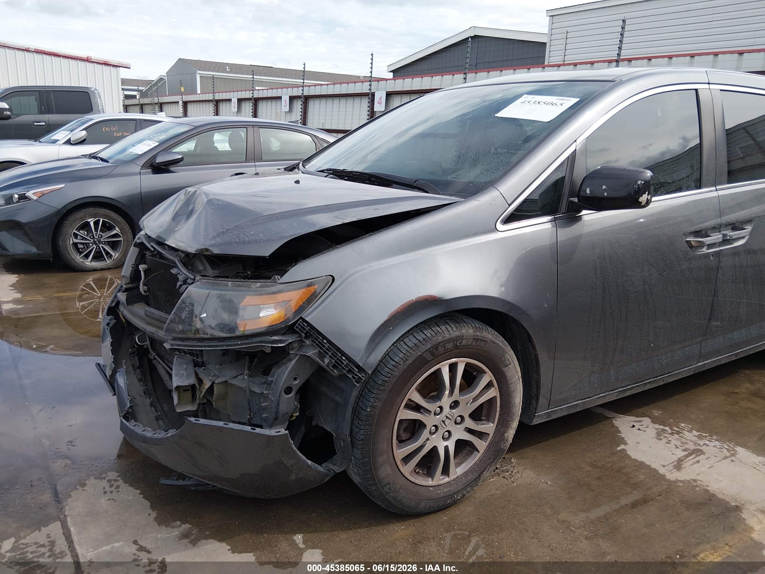 2013 Honda Odyssey Ex-l Серый vin: 5FNRL5H69DB023384