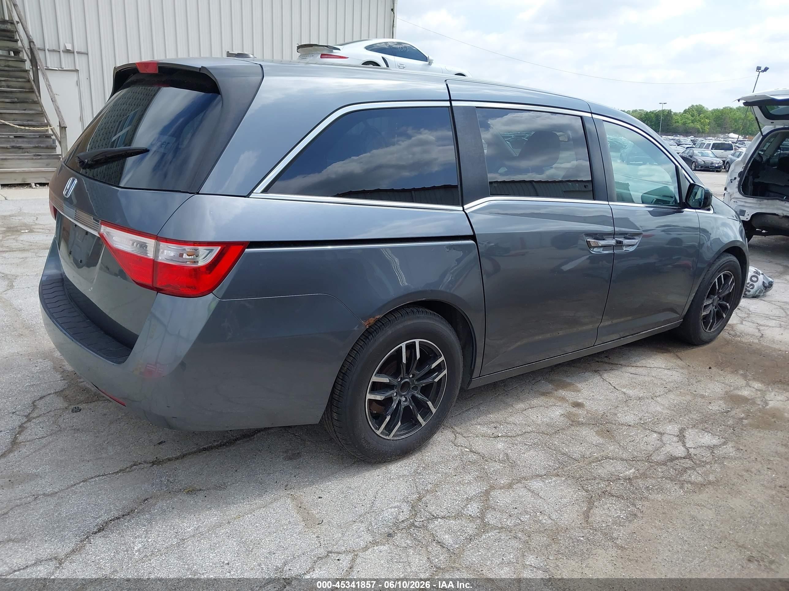 2013 Honda Odyssey Ex-l Gray vin: 5FNRL5H69DB024891