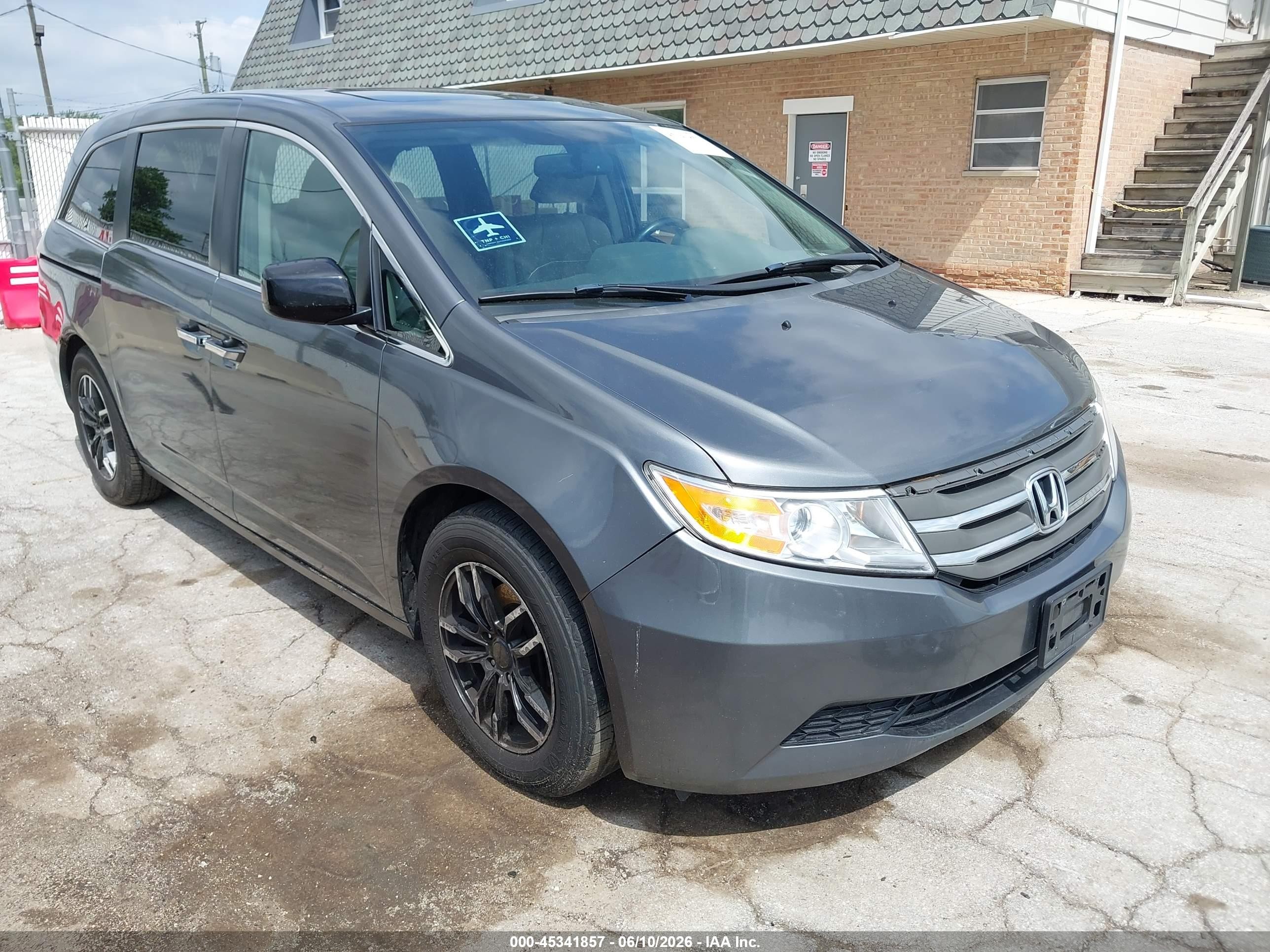 2013 Honda Odyssey Ex-l Gray vin: 5FNRL5H69DB024891