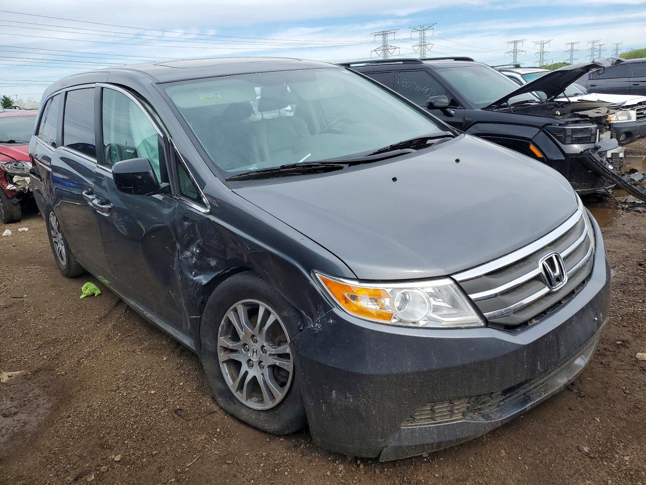 2013 Honda Odyssey Exl Gray vin: 5FNRL5H69DB029590