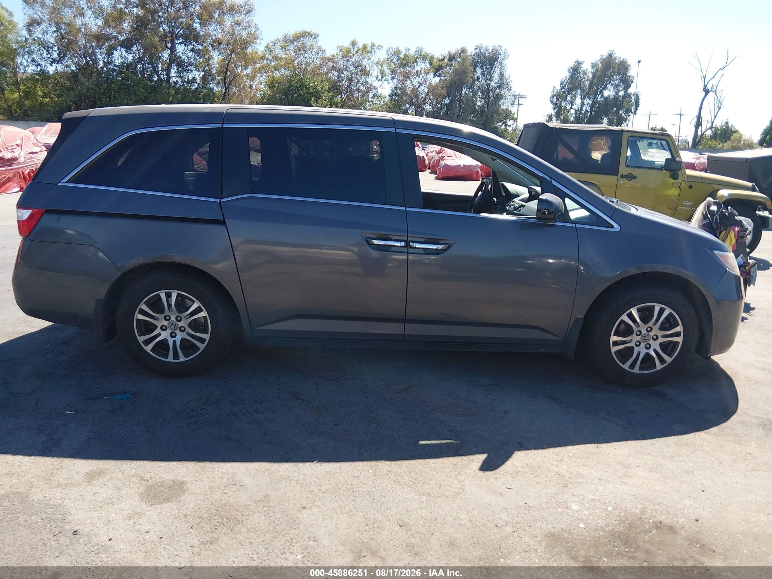 2013 Honda Odyssey Ex-l Gray vin: 5FNRL5H69DB035759