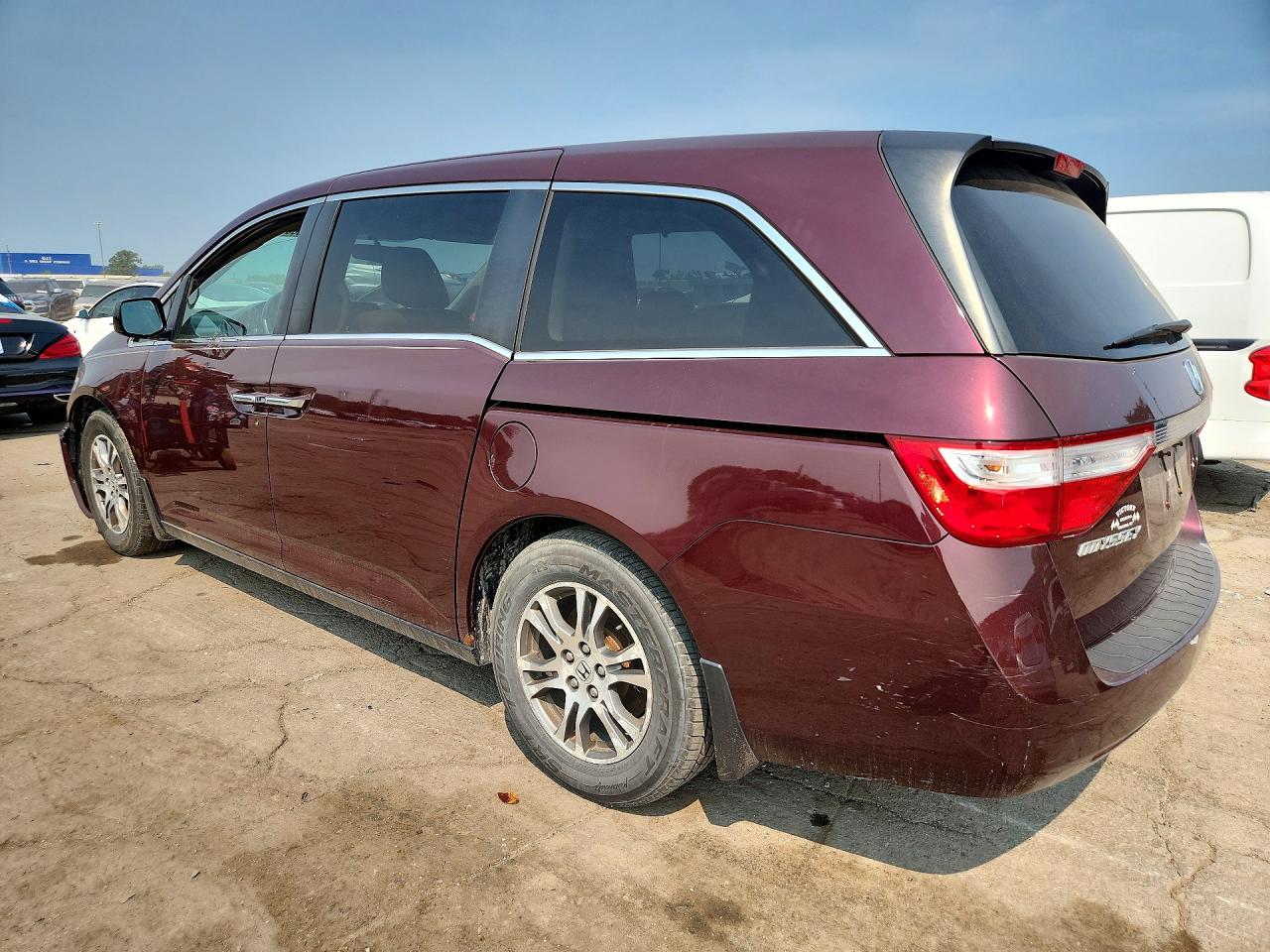 2013 Honda Odyssey Exl Burgundy vin: 5FNRL5H69DB054070