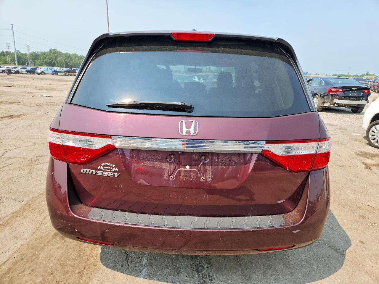 2013 Honda Odyssey Exl Burgundy vin: 5FNRL5H69DB054070