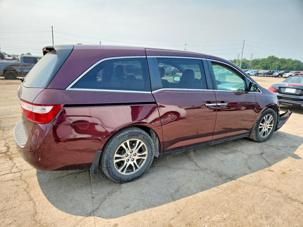 2013 Honda Odyssey Exl Burgundy vin: 5FNRL5H69DB054070