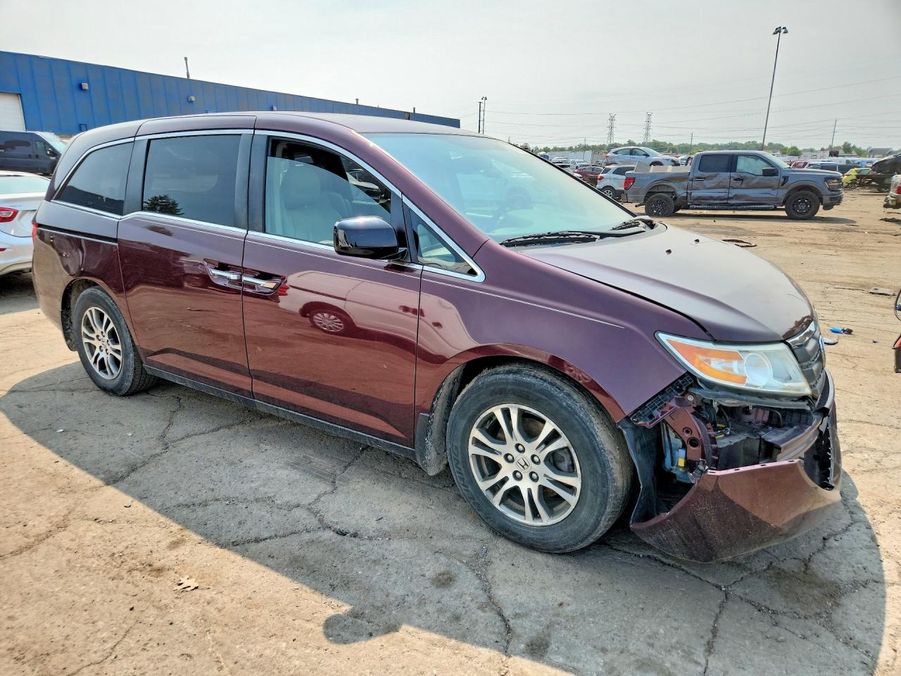 2013 Honda Odyssey Exl Burgundy vin: 5FNRL5H69DB054070