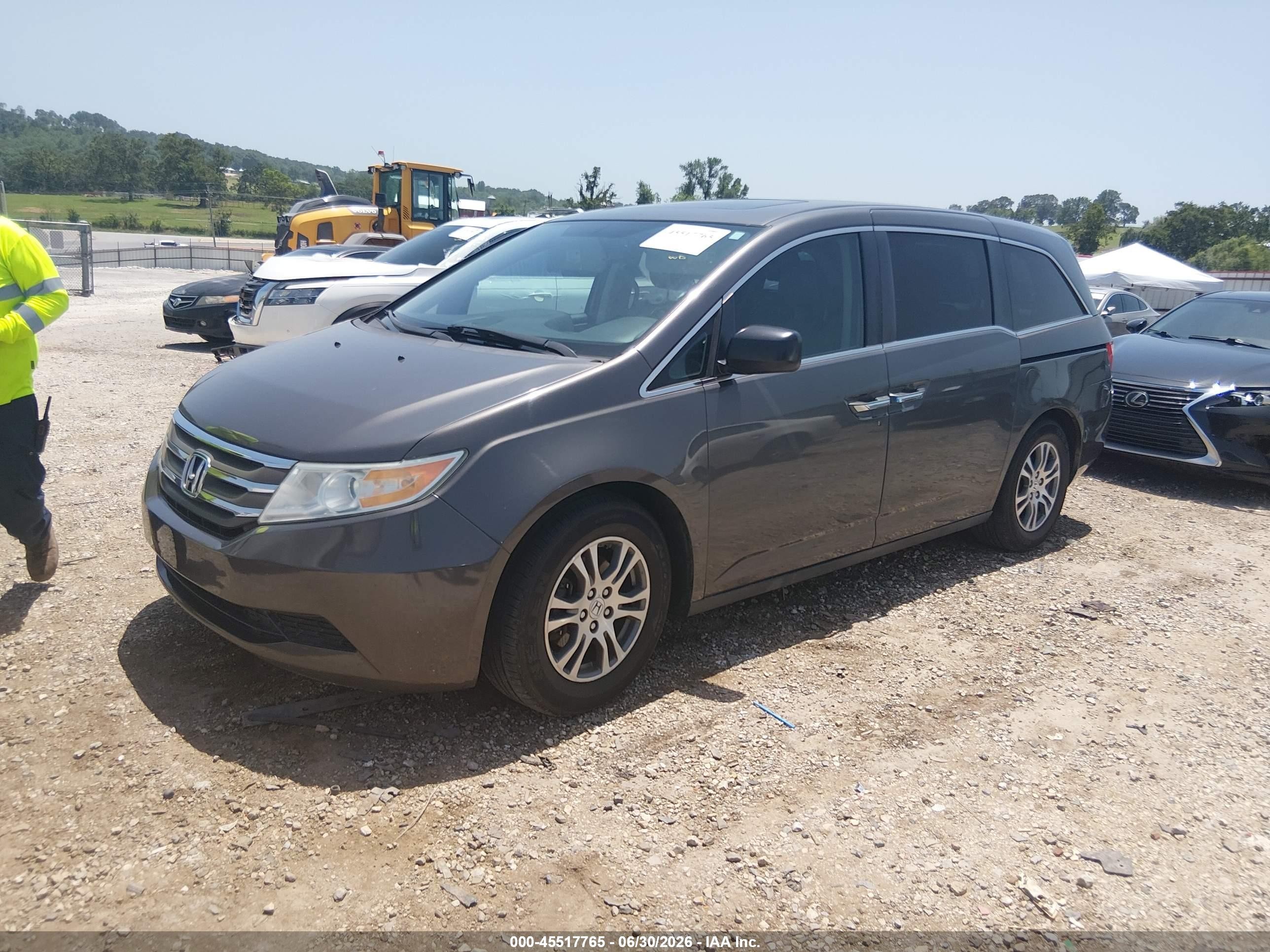 2013 Honda Odyssey Ex-l Серый vin: 5FNRL5H69DB059771