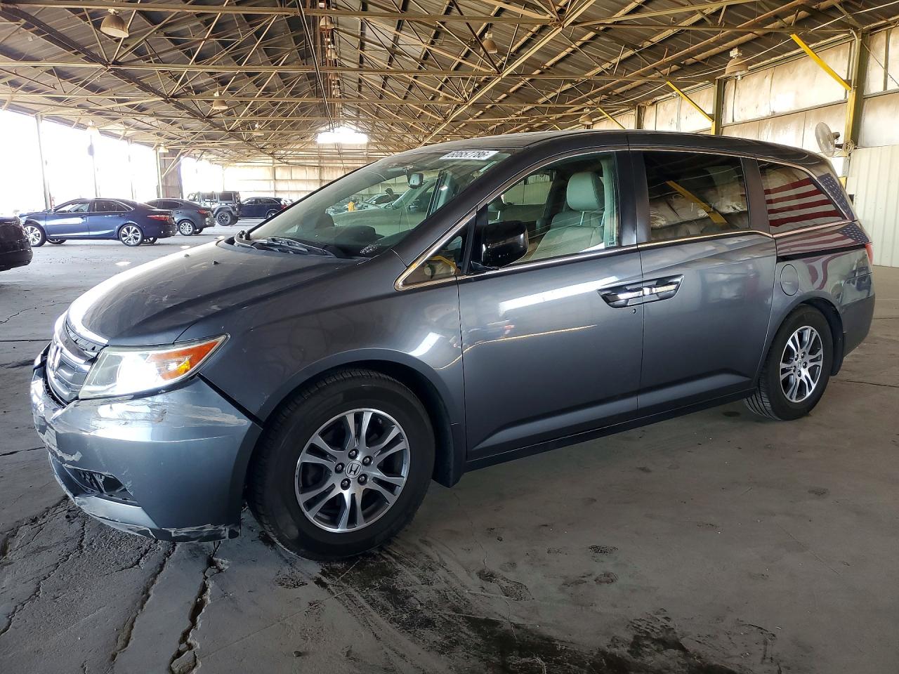 2013 Honda Odyssey Exl Gray vin: 5FNRL5H69DB066137