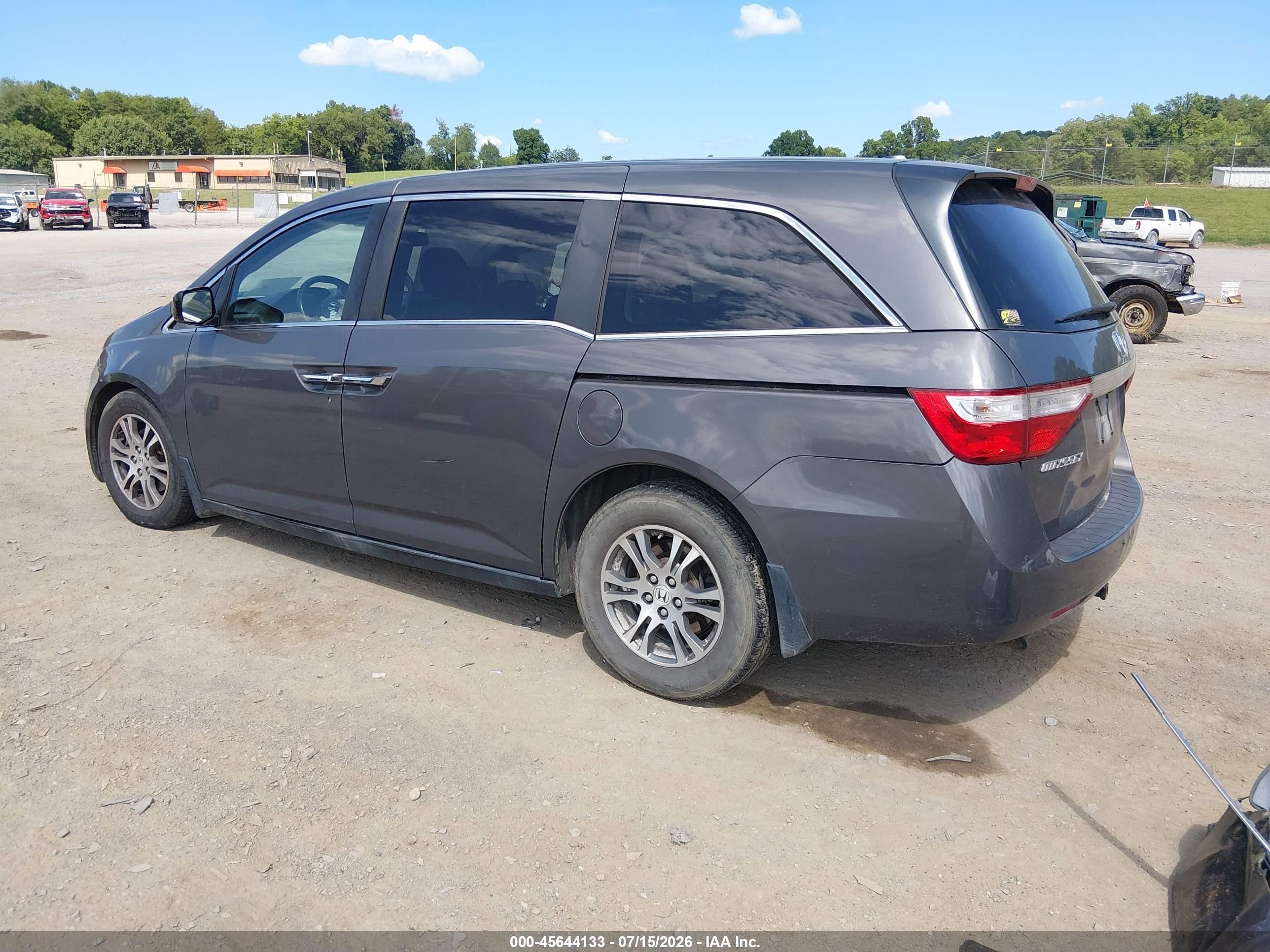 2013 Honda Odyssey Ex-l Gray vin: 5FNRL5H69DB088607