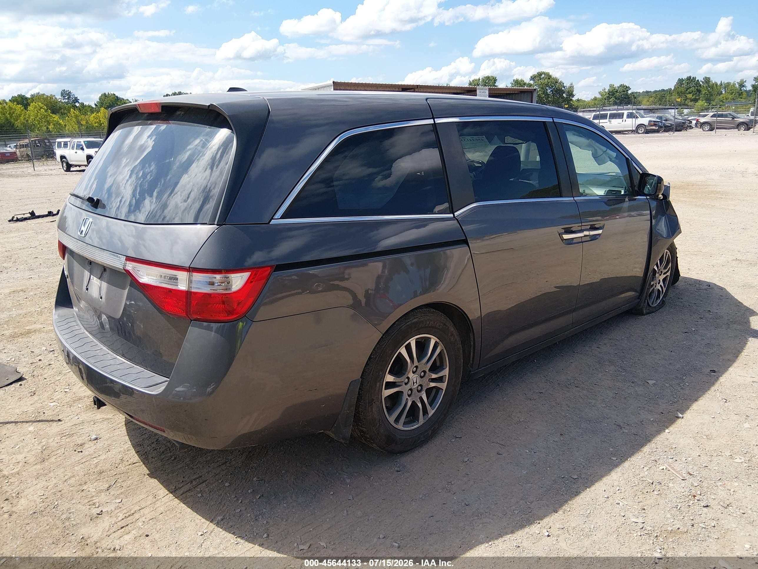 2013 Honda Odyssey Ex-l Gray vin: 5FNRL5H69DB088607