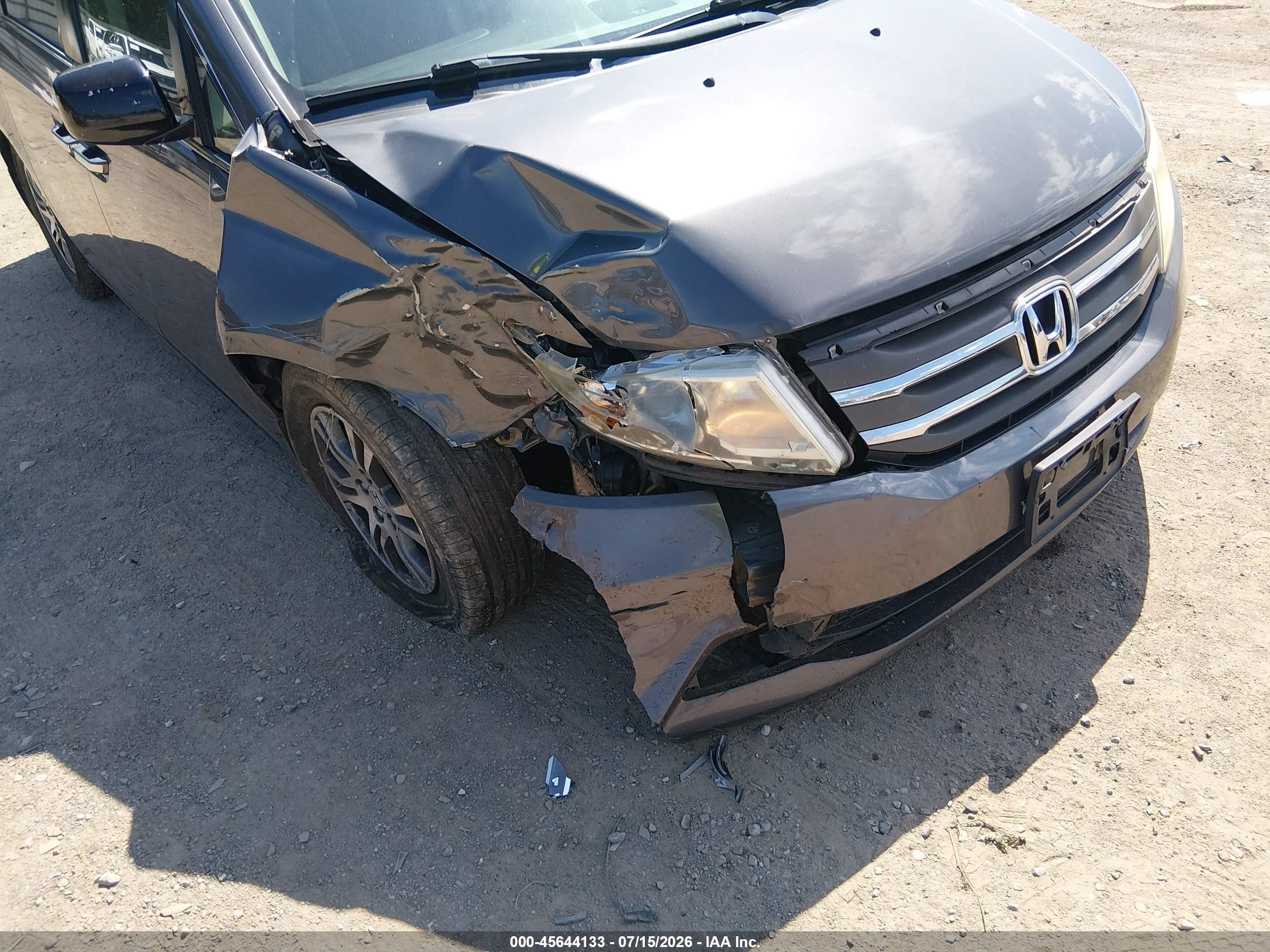 2013 Honda Odyssey Ex-l Gray vin: 5FNRL5H69DB088607