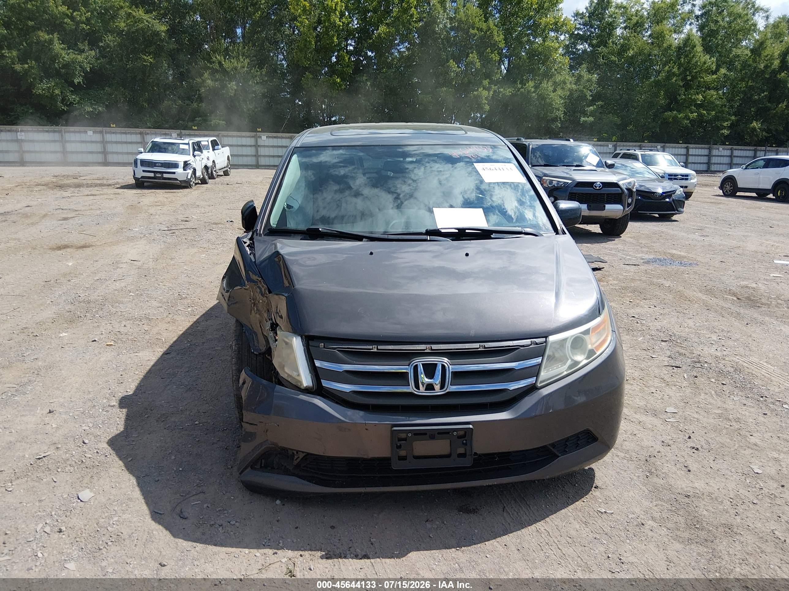 2013 Honda Odyssey Ex-l Gray vin: 5FNRL5H69DB088607