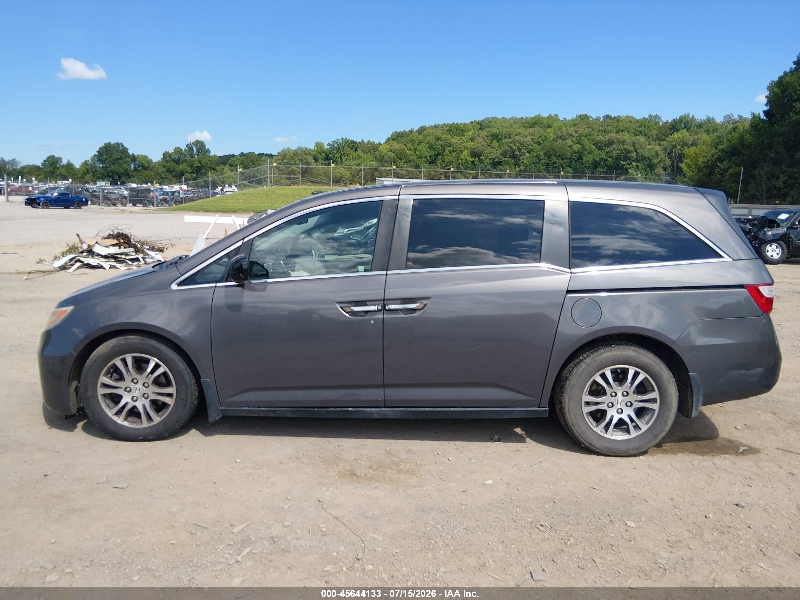 2013 Honda Odyssey Ex-l Gray vin: 5FNRL5H69DB088607