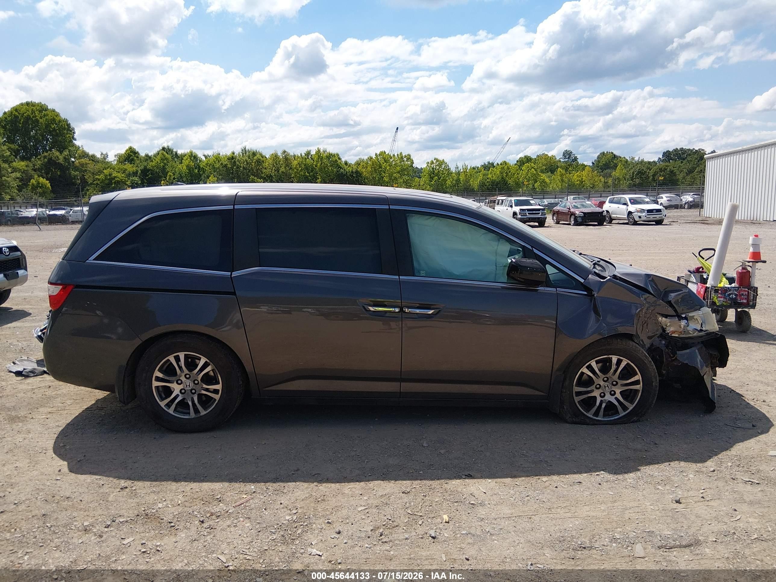 2013 Honda Odyssey Ex-l Gray vin: 5FNRL5H69DB088607