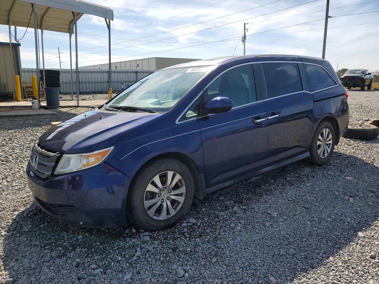 2014 Honda Odyssey Exl Синий vin: 5FNRL5H69EB002701
