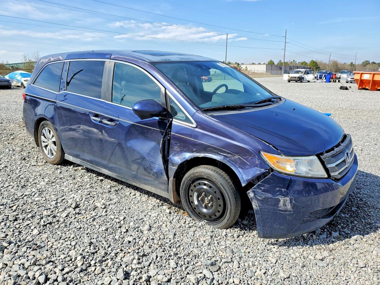 2014 Honda Odyssey Exl Синий vin: 5FNRL5H69EB002701