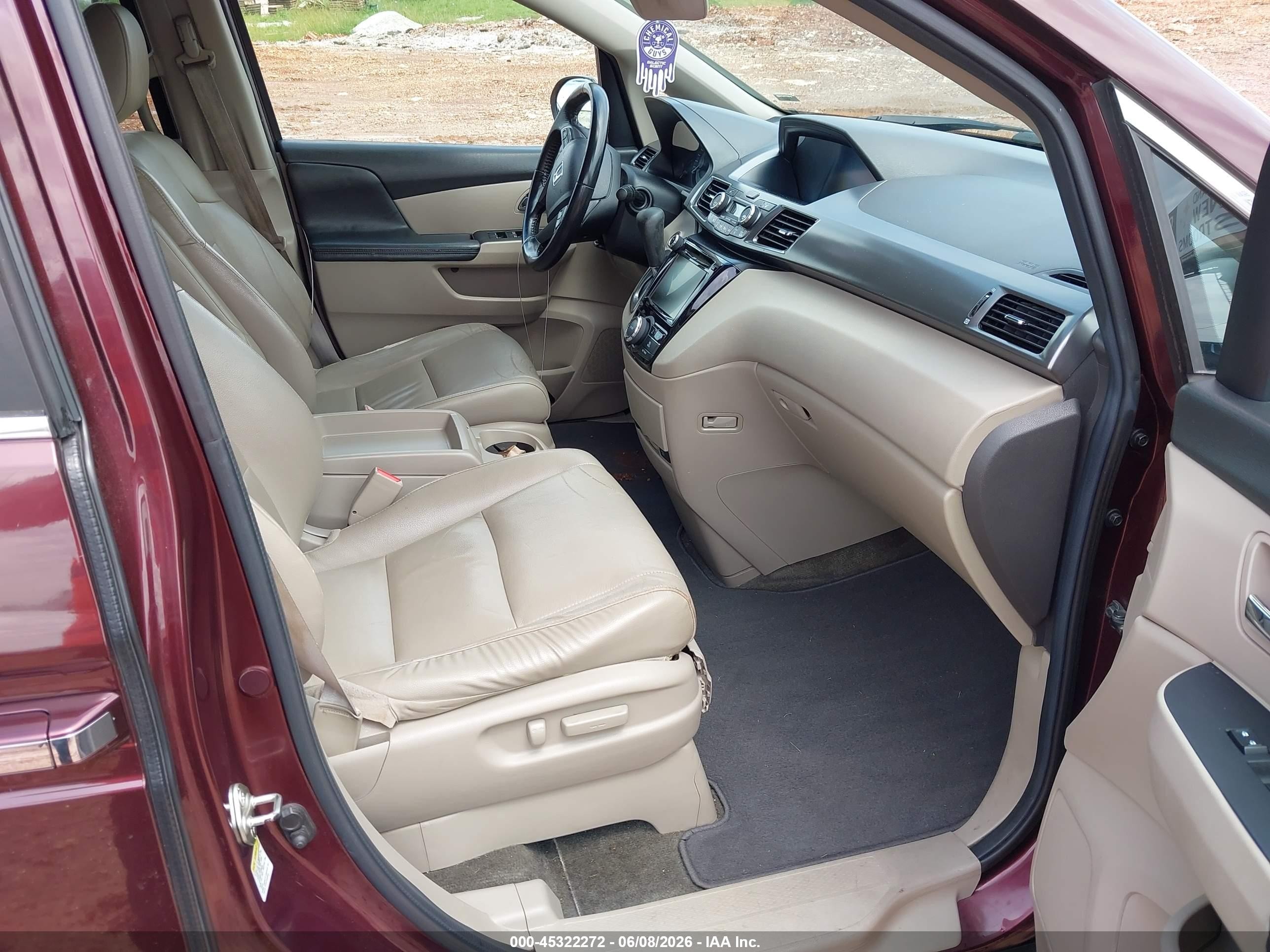 2014 Honda Odyssey Ex-l Beige vin: 5FNRL5H69EB013231