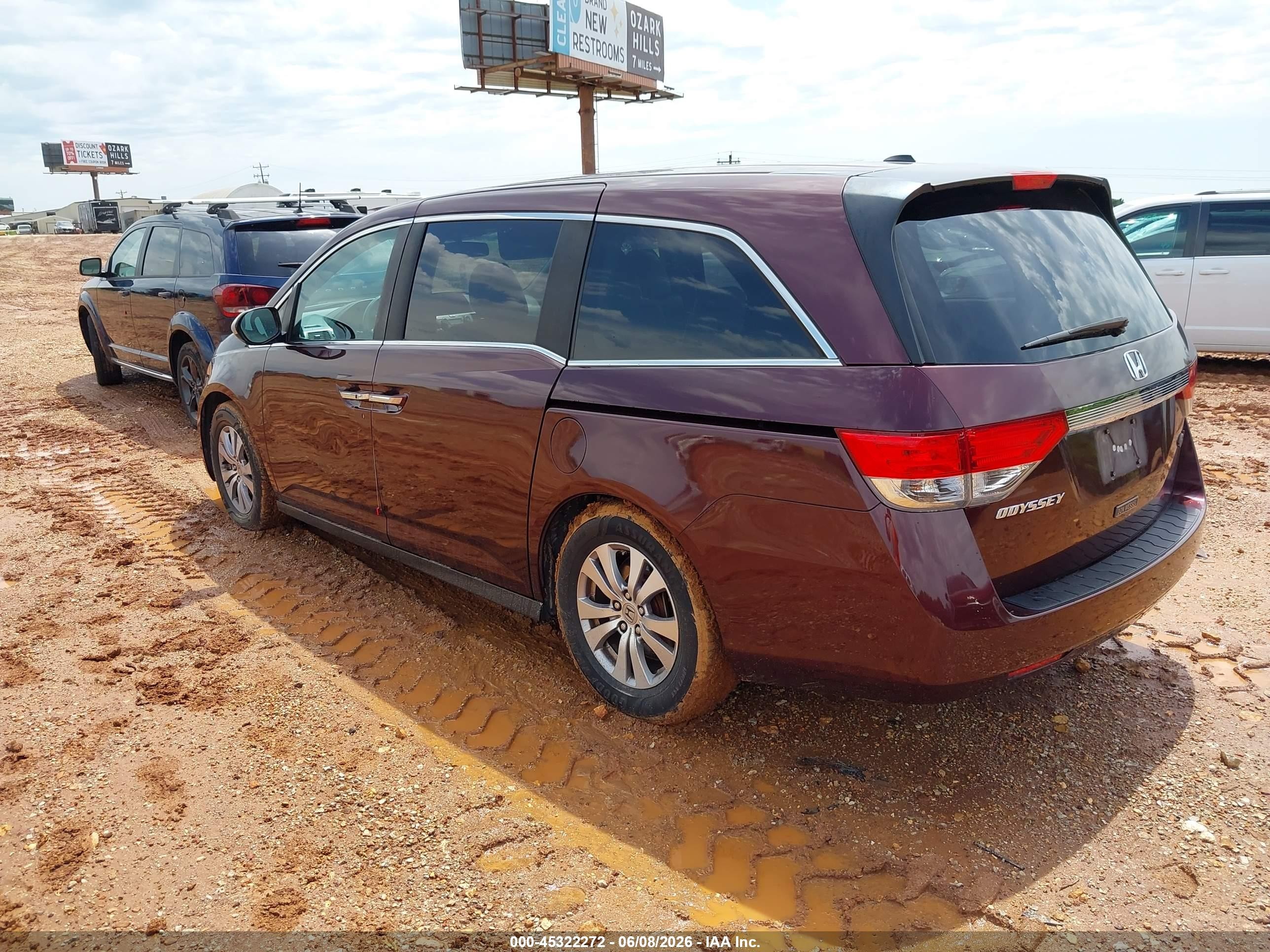 2014 Honda Odyssey Ex-l Beige vin: 5FNRL5H69EB013231