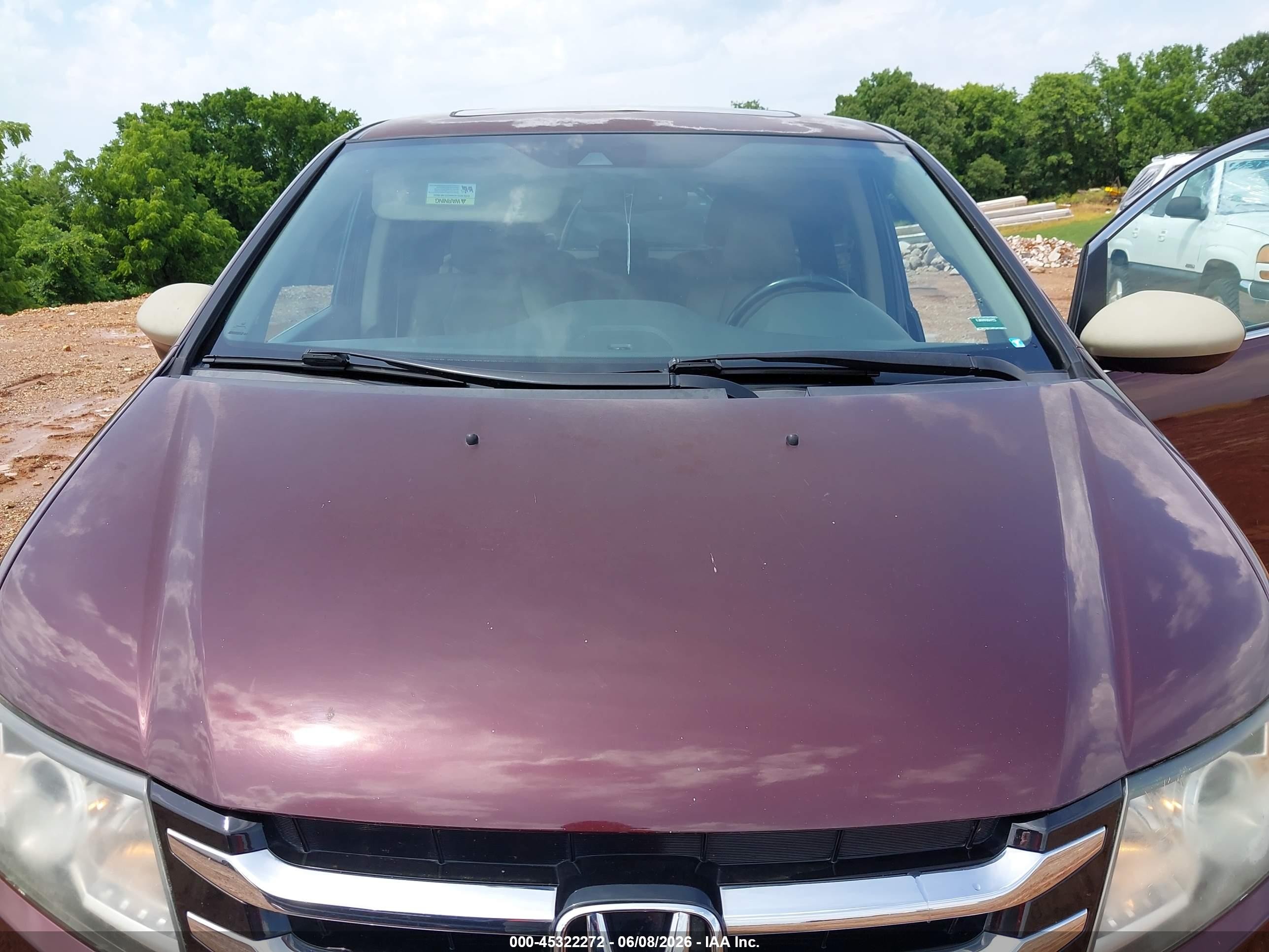 2014 Honda Odyssey Ex-l Beige vin: 5FNRL5H69EB013231
