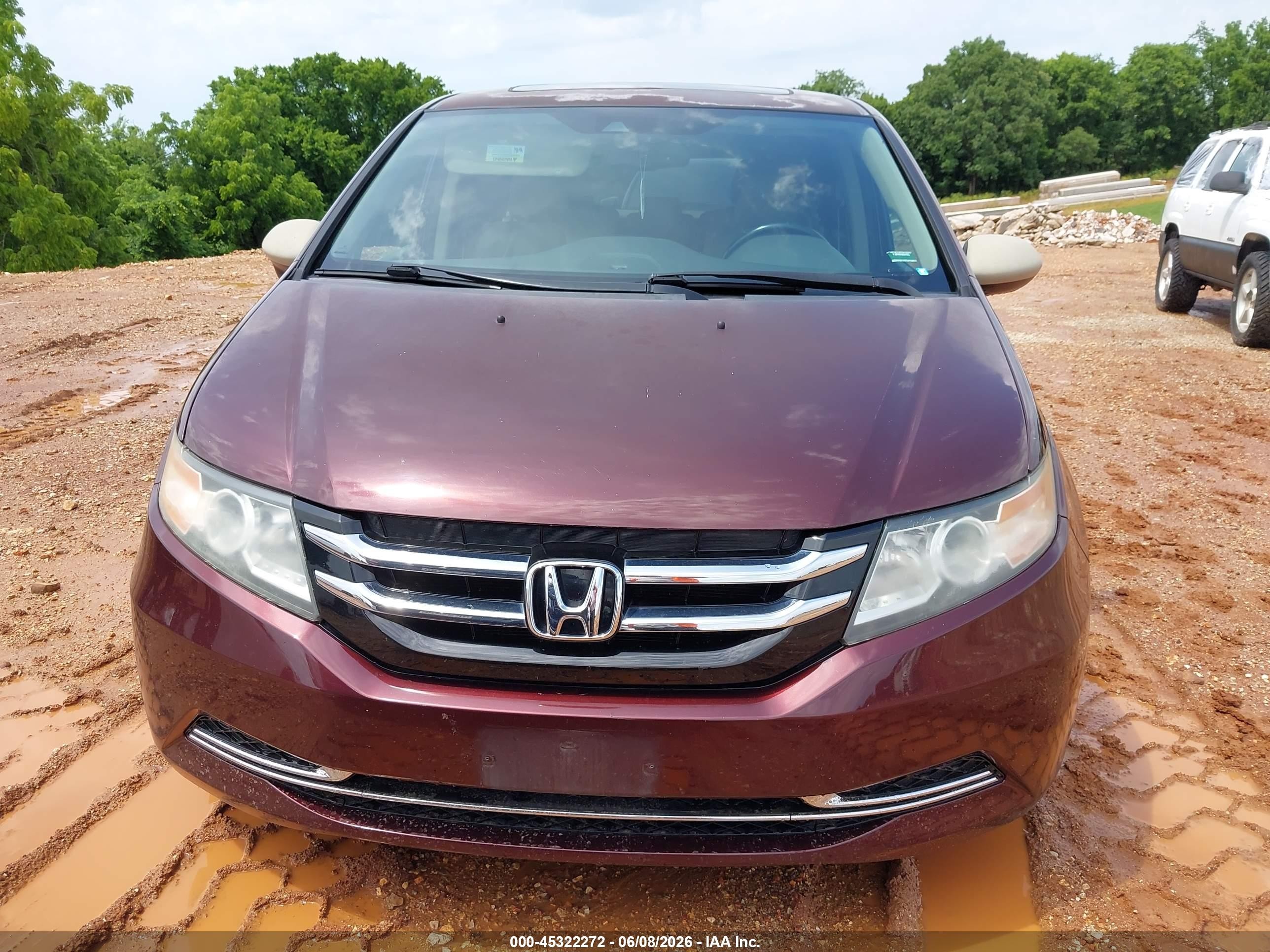 2014 Honda Odyssey Ex-l Beige vin: 5FNRL5H69EB013231