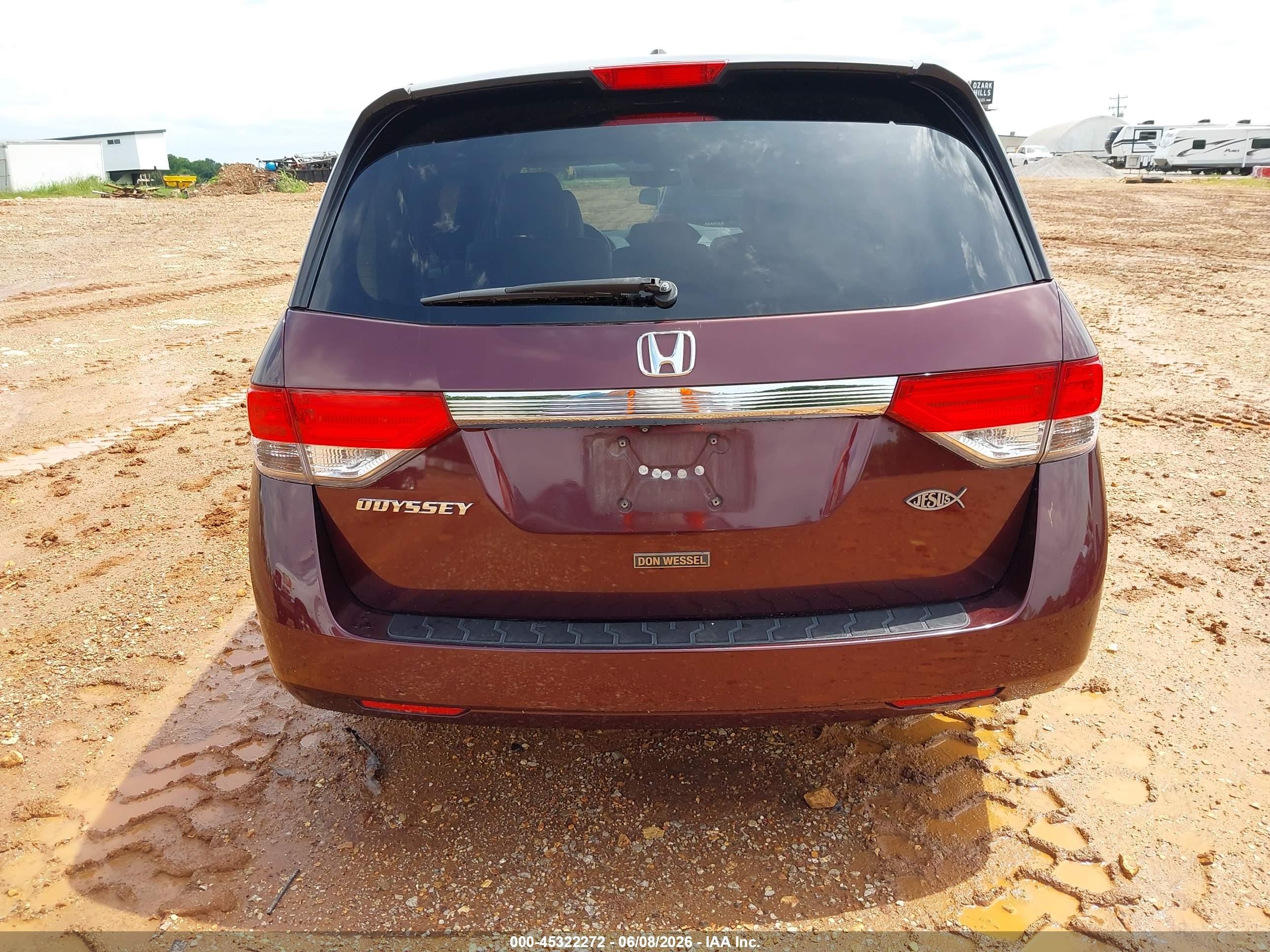 2014 Honda Odyssey Ex-l Beige vin: 5FNRL5H69EB013231