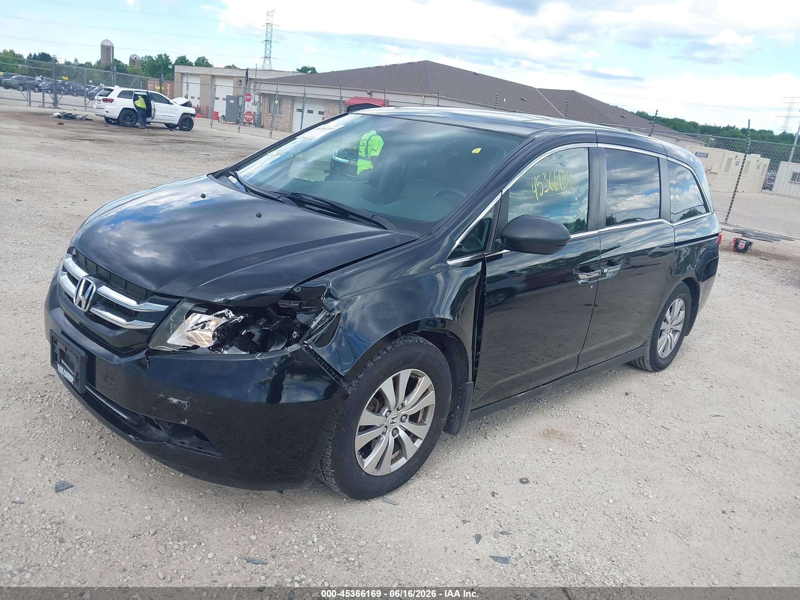 2014 Honda Odyssey Ex-l Black vin: 5FNRL5H69EB013648