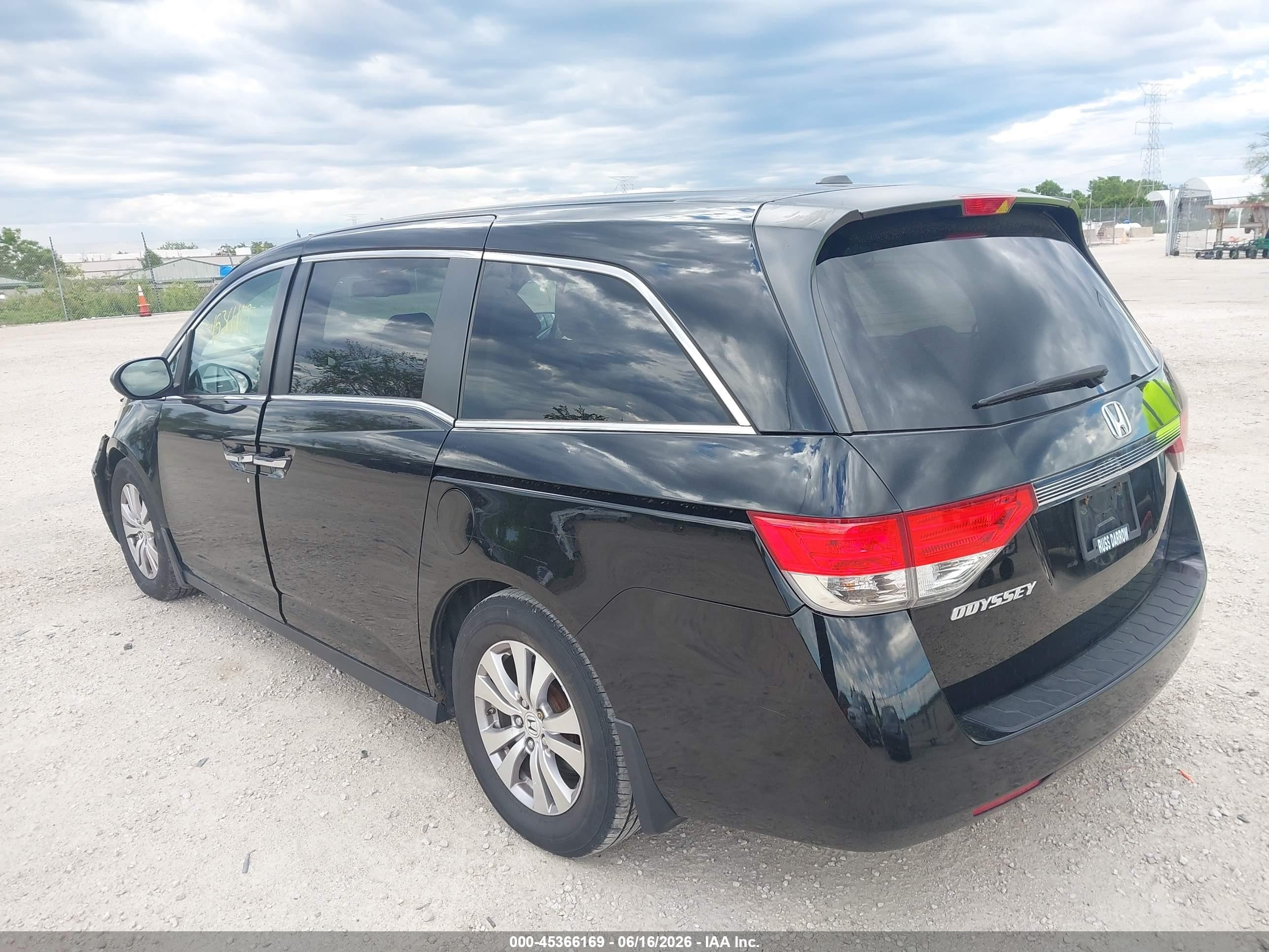 2014 Honda Odyssey Ex-l Black vin: 5FNRL5H69EB013648