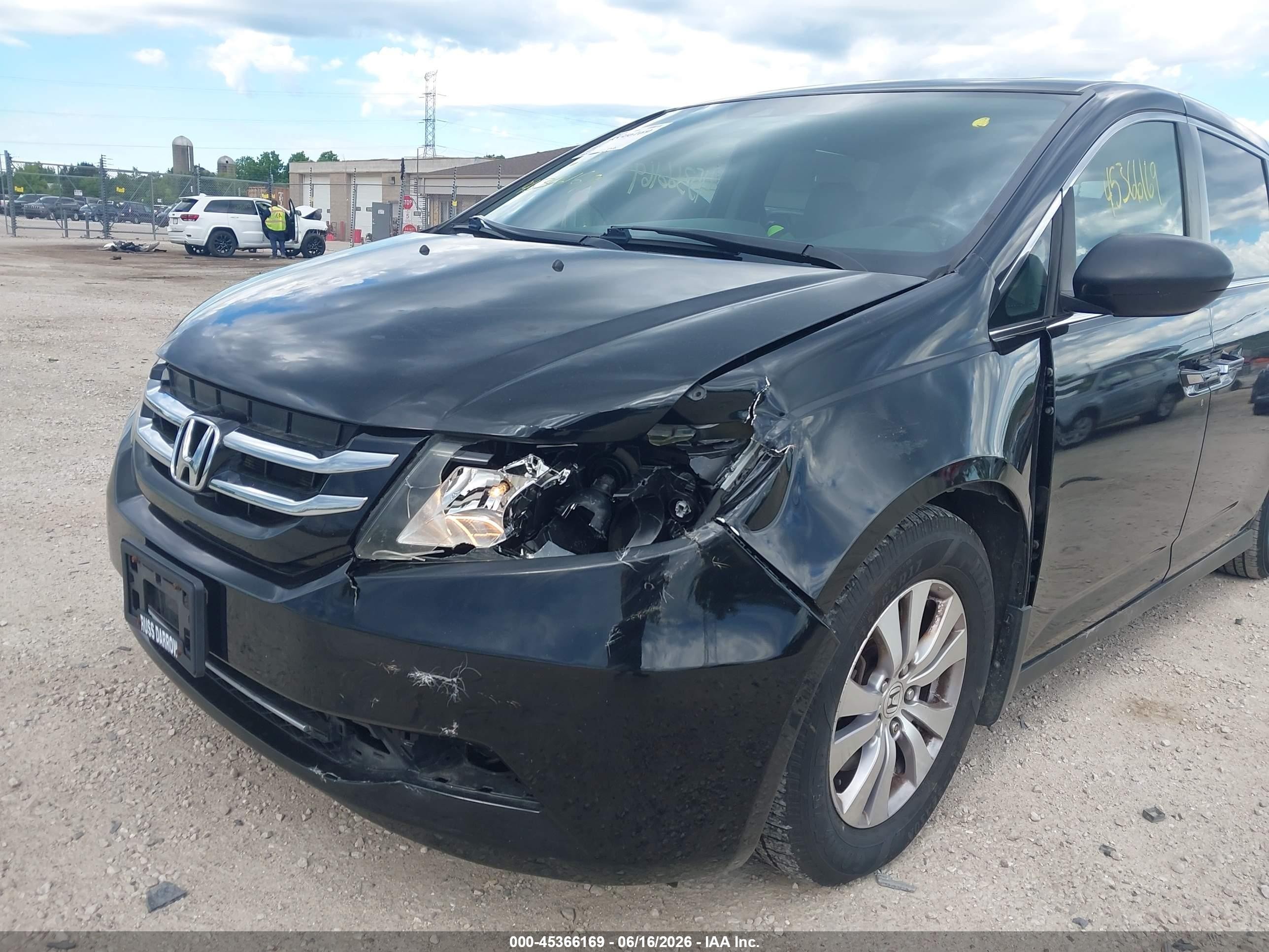 2014 Honda Odyssey Ex-l Black vin: 5FNRL5H69EB013648