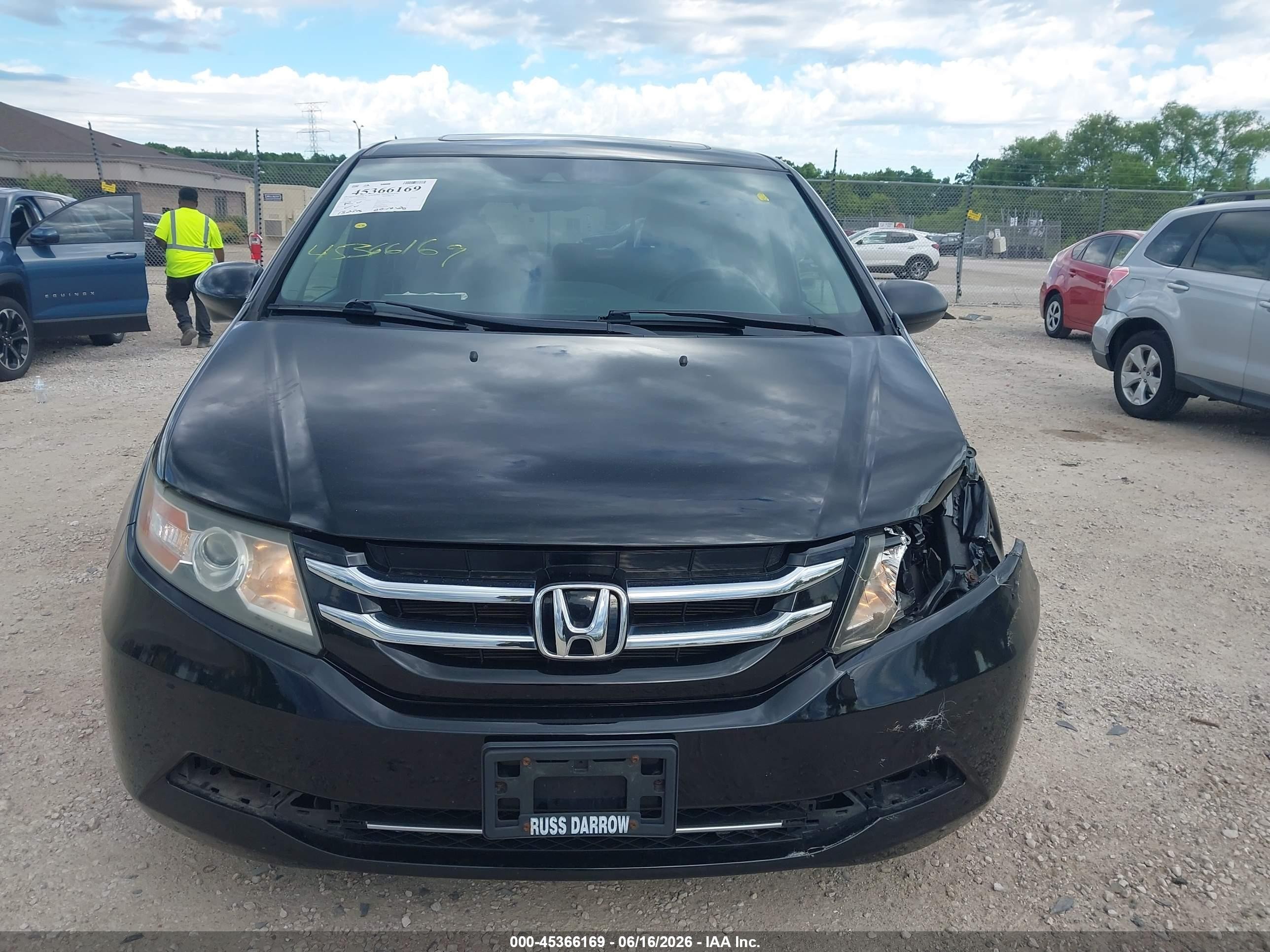2014 Honda Odyssey Ex-l Black vin: 5FNRL5H69EB013648