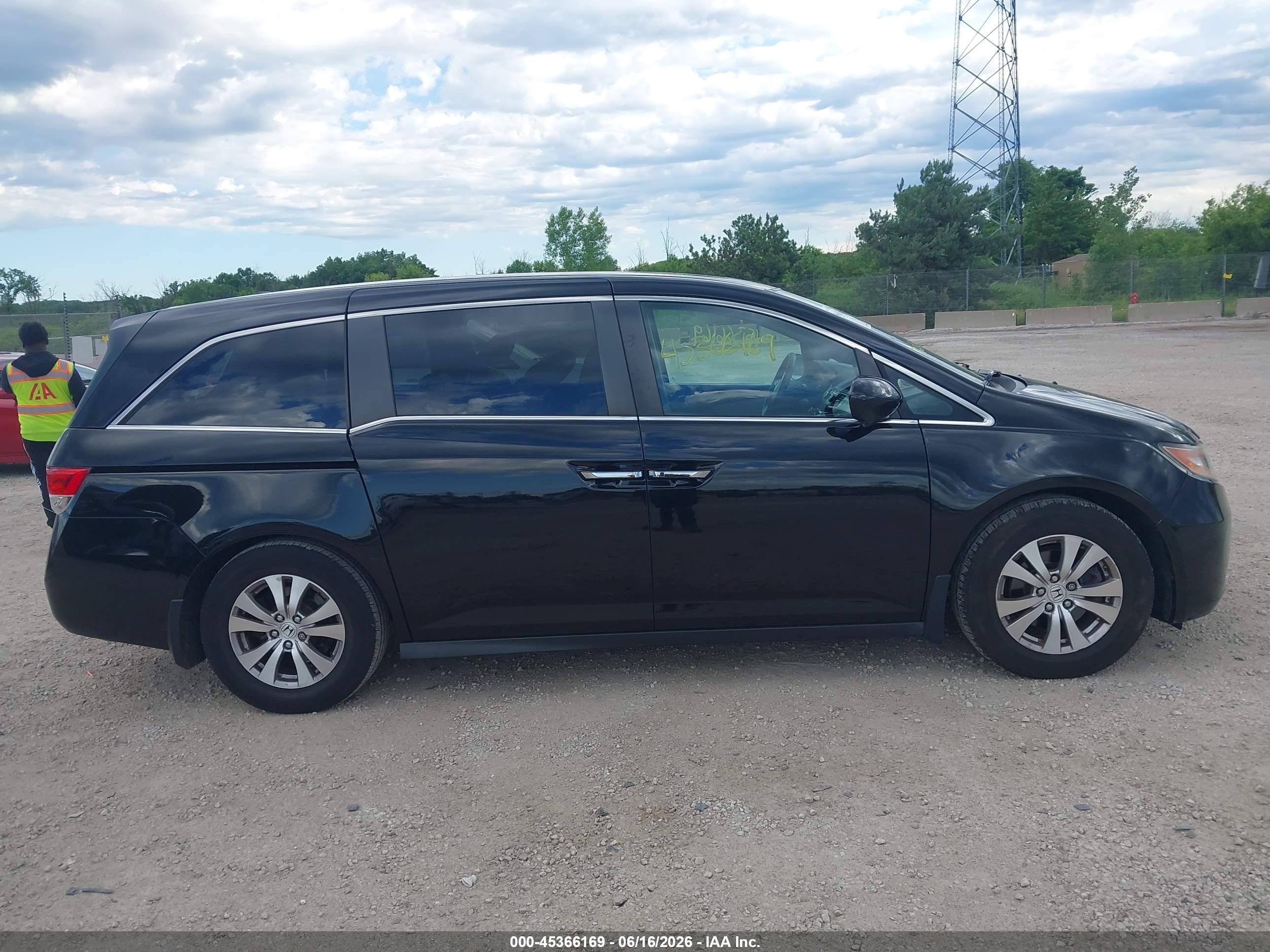 2014 Honda Odyssey Ex-l Black vin: 5FNRL5H69EB013648