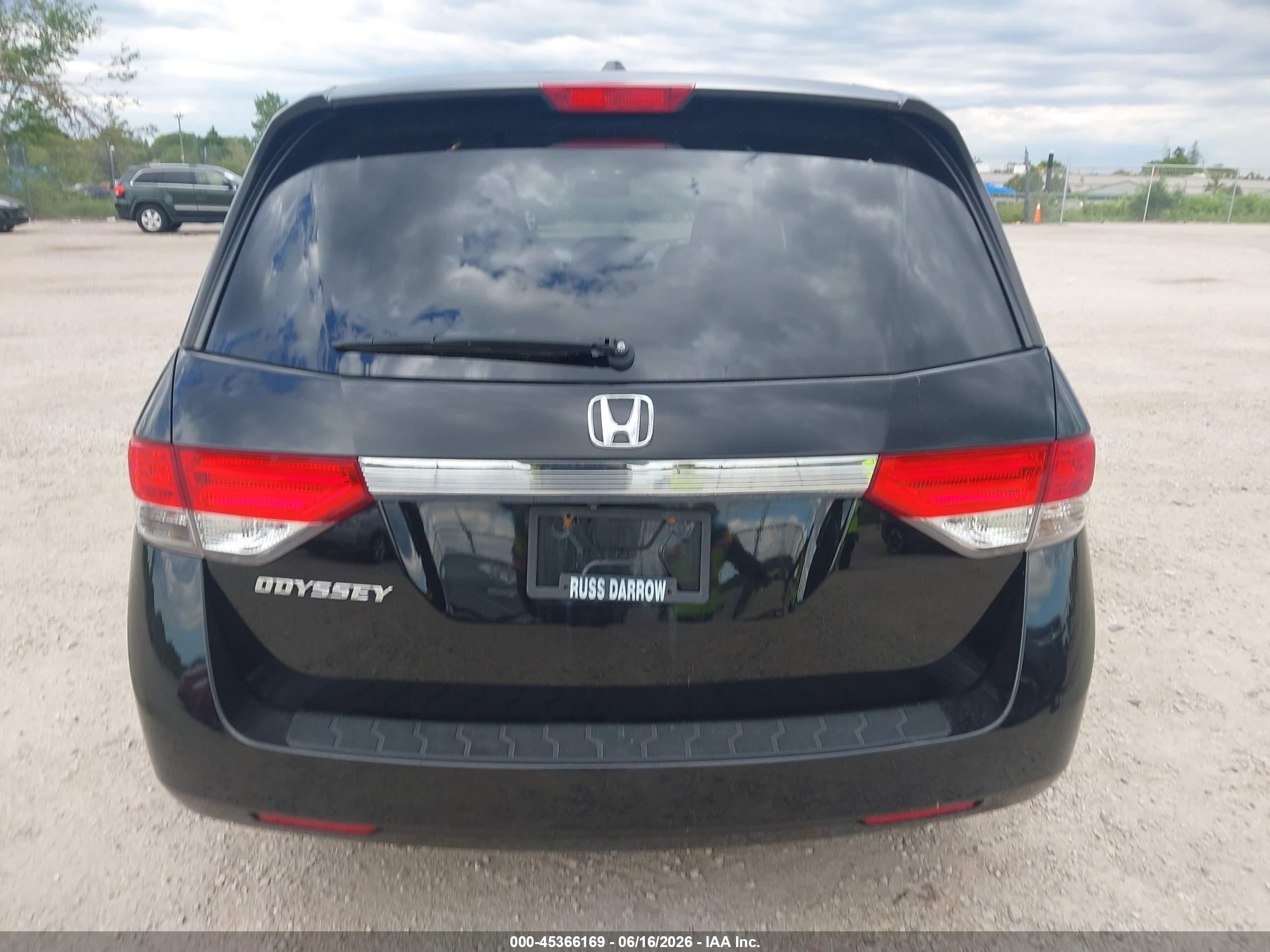 2014 Honda Odyssey Ex-l Black vin: 5FNRL5H69EB013648