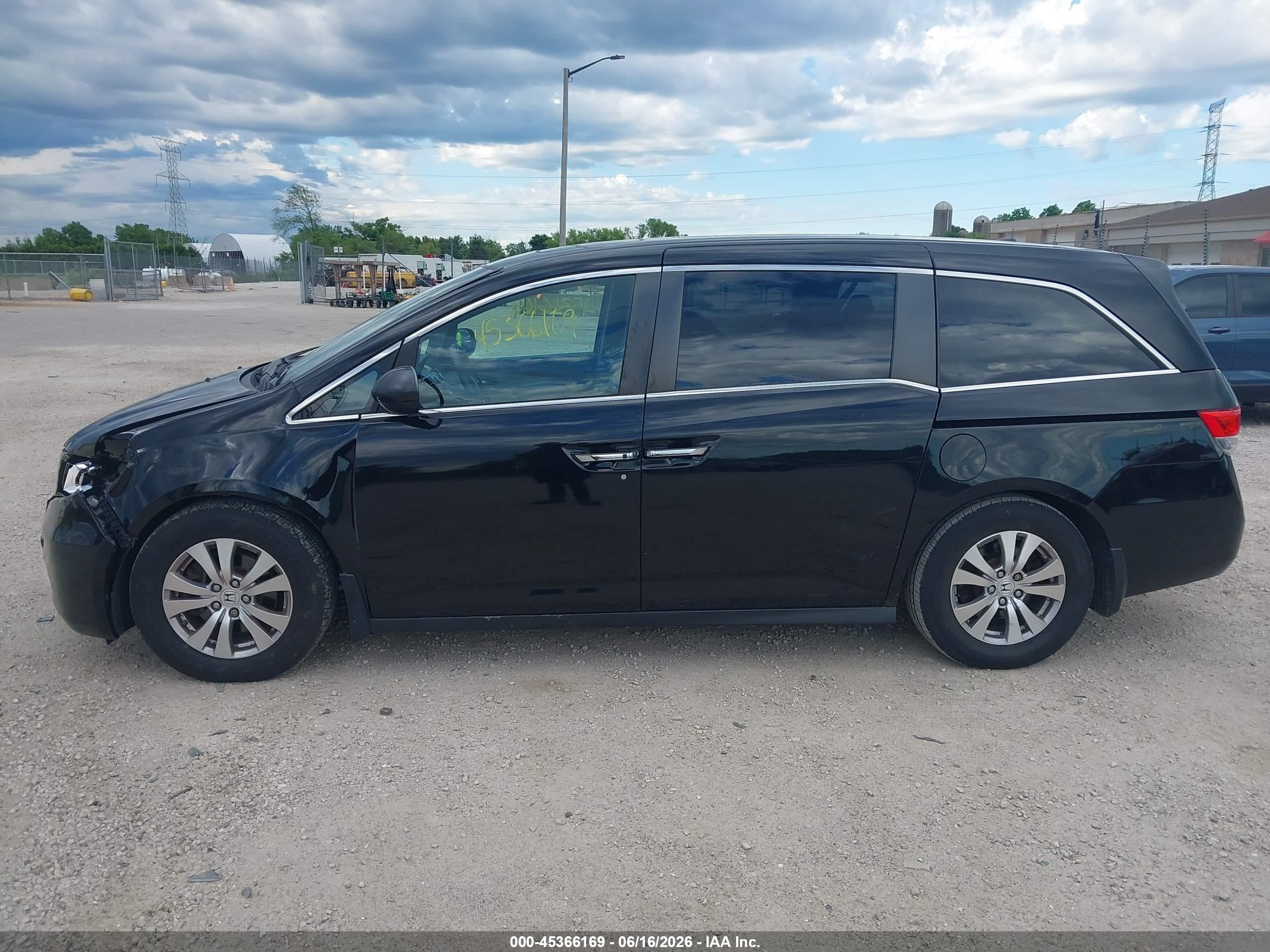 2014 Honda Odyssey Ex-l Black vin: 5FNRL5H69EB013648