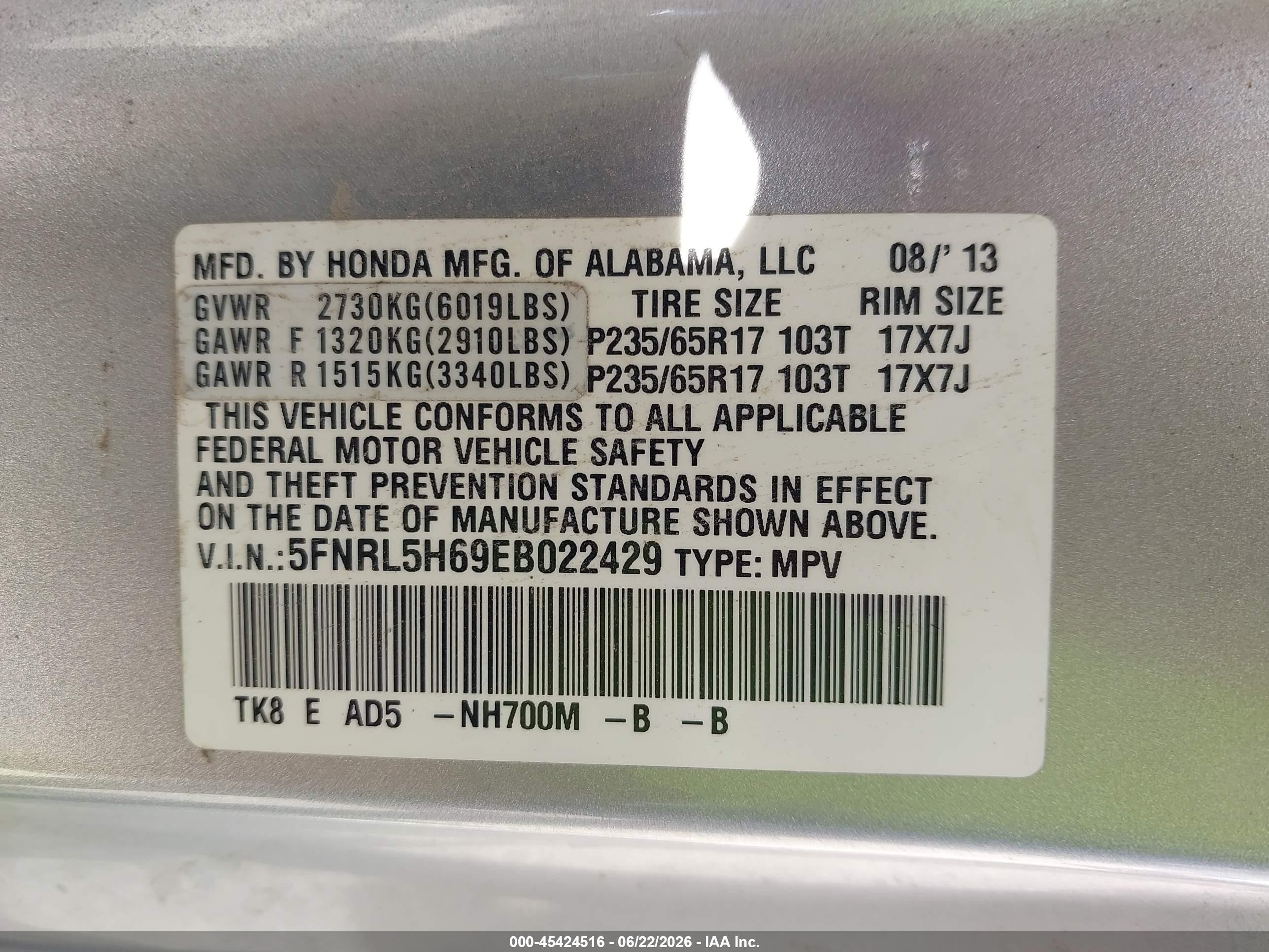 2014 Honda Odyssey Ex-l Silver vin: 5FNRL5H69EB022429