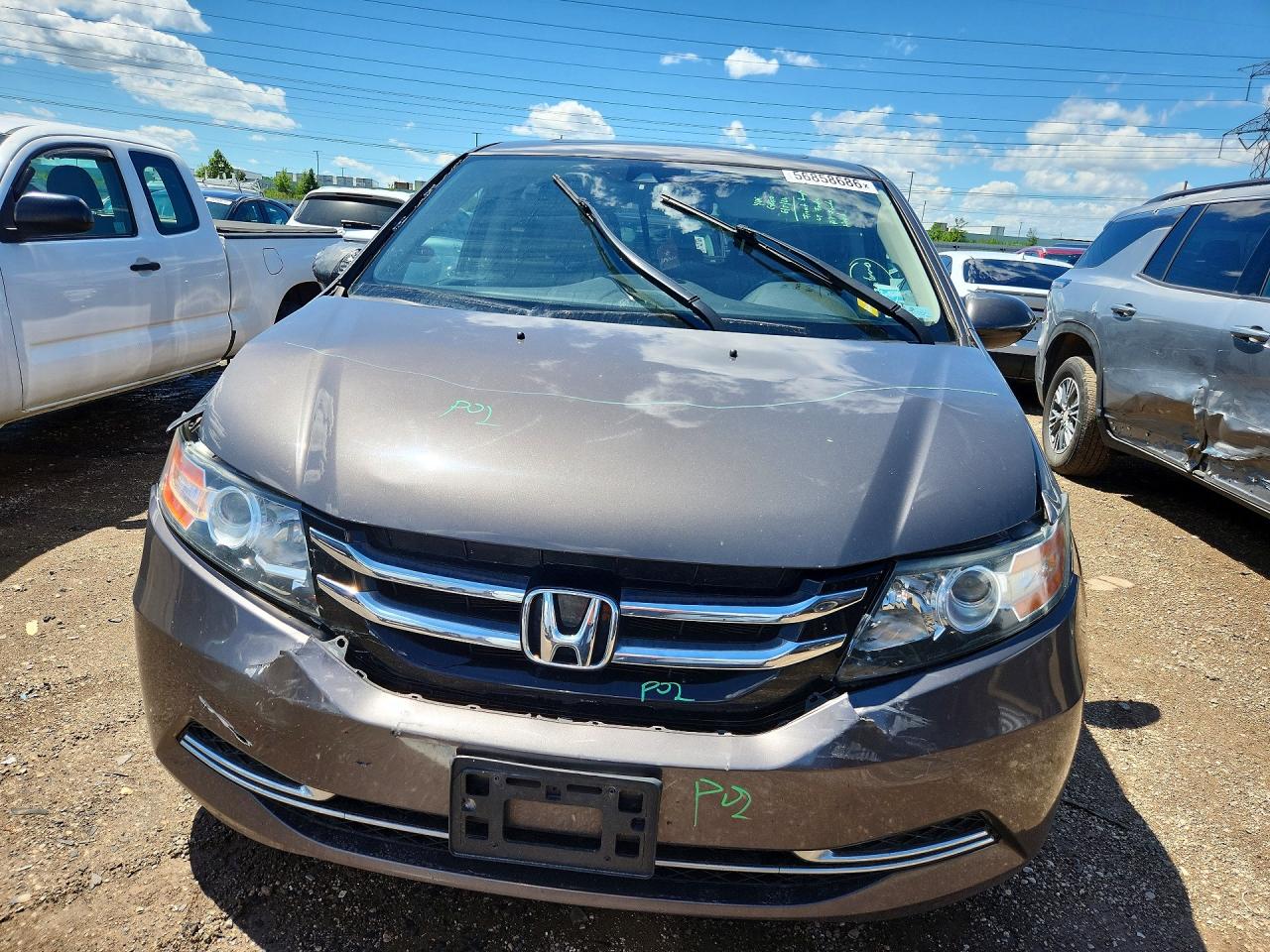 2014 Honda Odyssey Exl Gray vin: 5FNRL5H69EB037299