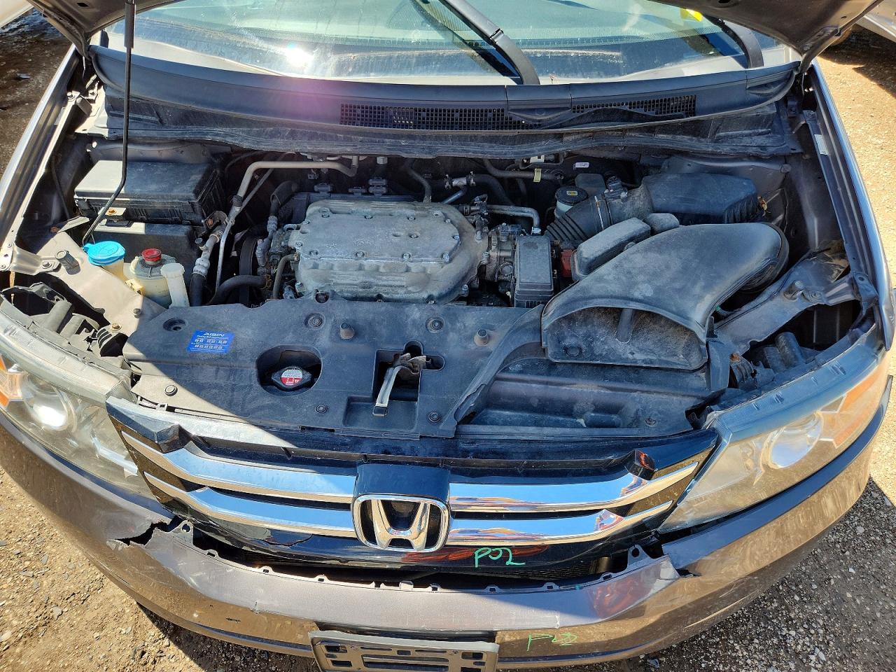 2014 Honda Odyssey Exl Gray vin: 5FNRL5H69EB037299