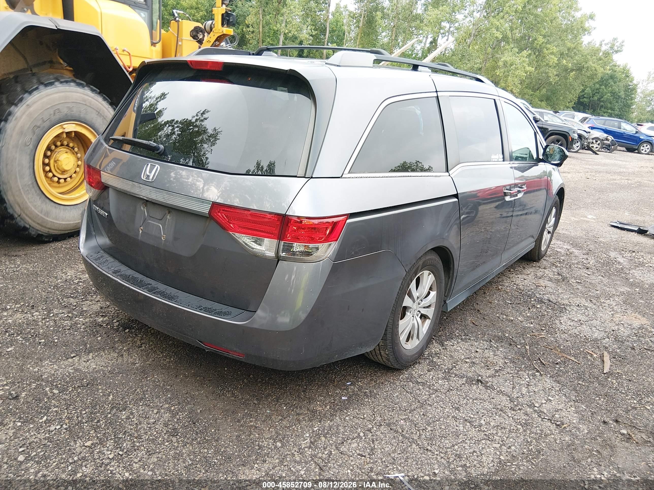 2014 Honda Odyssey Ex-l Gray vin: 5FNRL5H69EB045905