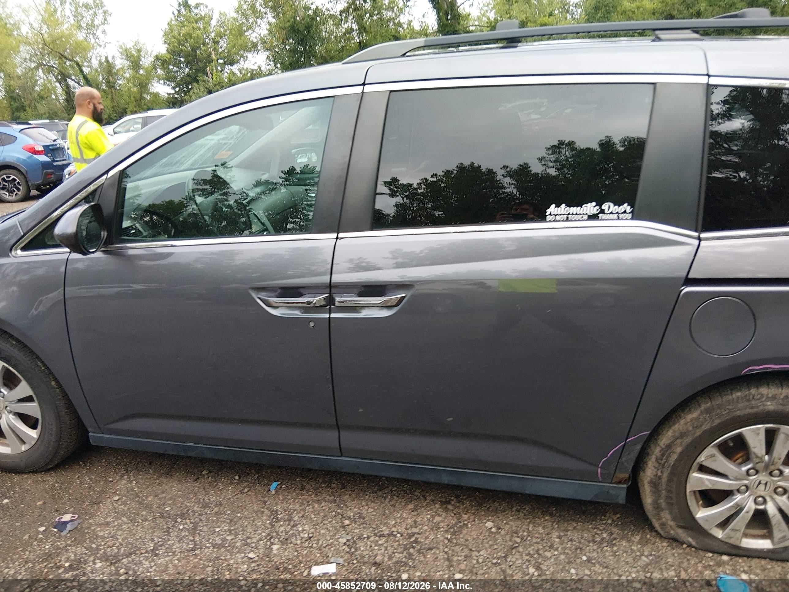 2014 Honda Odyssey Ex-l Gray vin: 5FNRL5H69EB045905