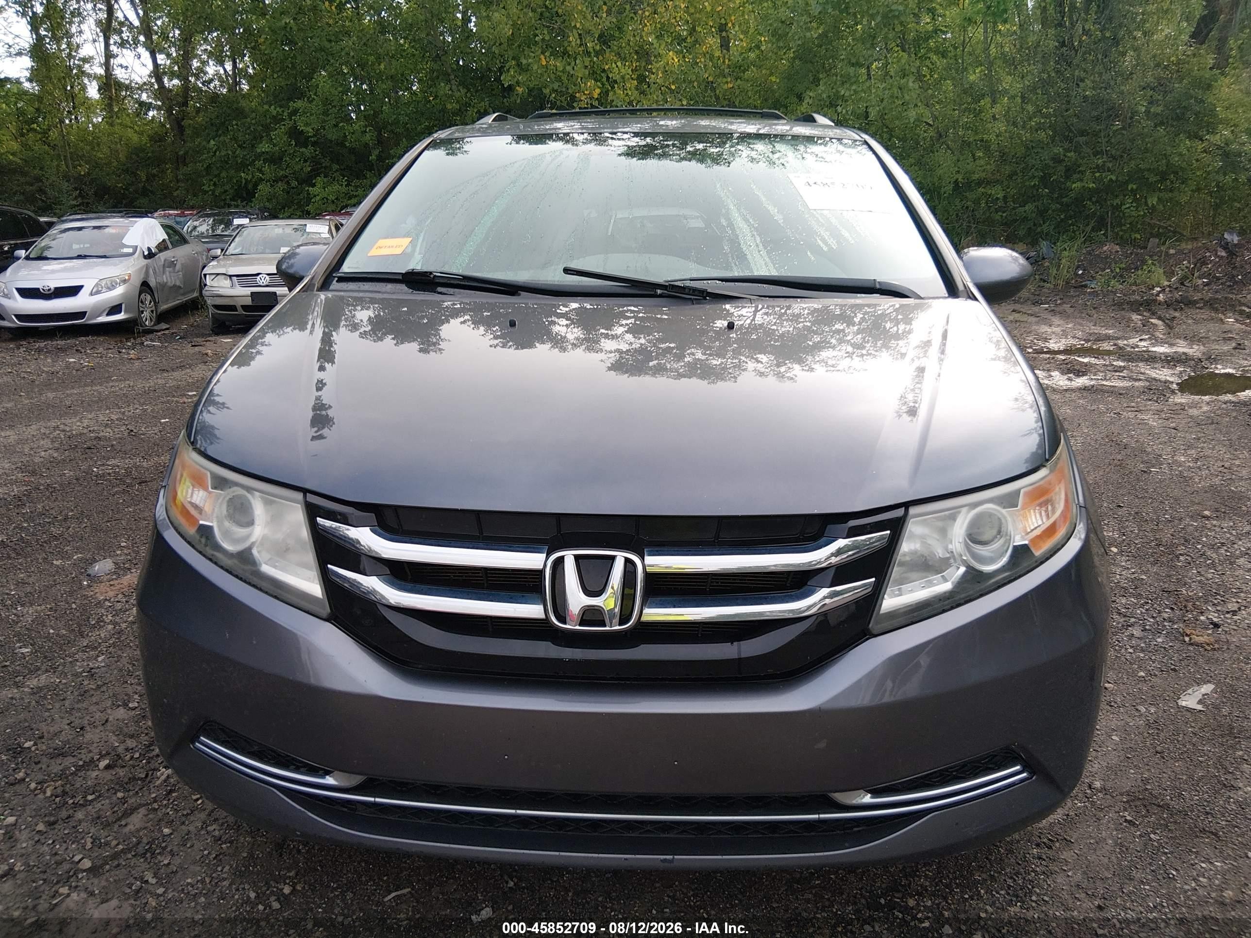 2014 Honda Odyssey Ex-l Gray vin: 5FNRL5H69EB045905