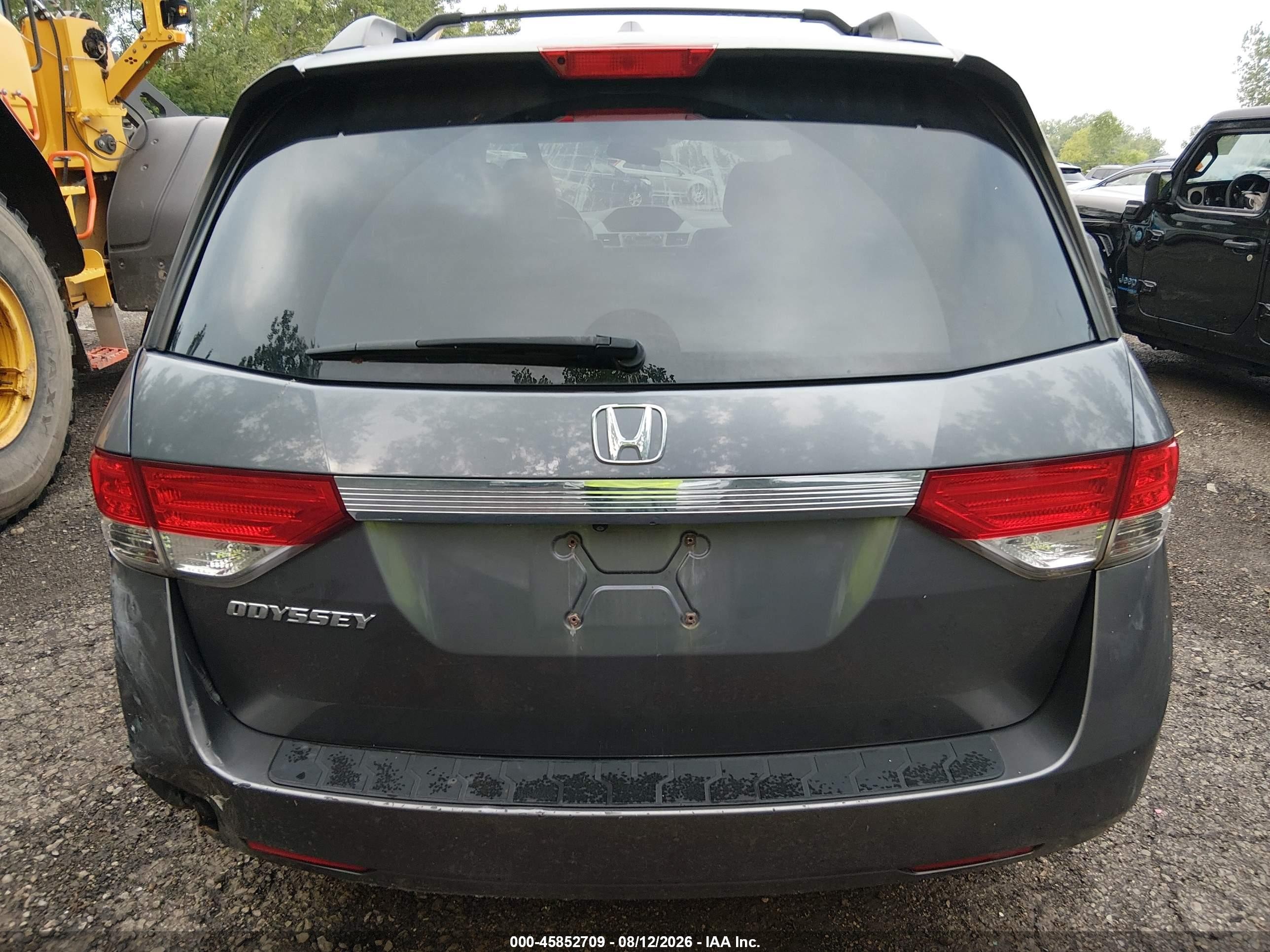 2014 Honda Odyssey Ex-l Gray vin: 5FNRL5H69EB045905