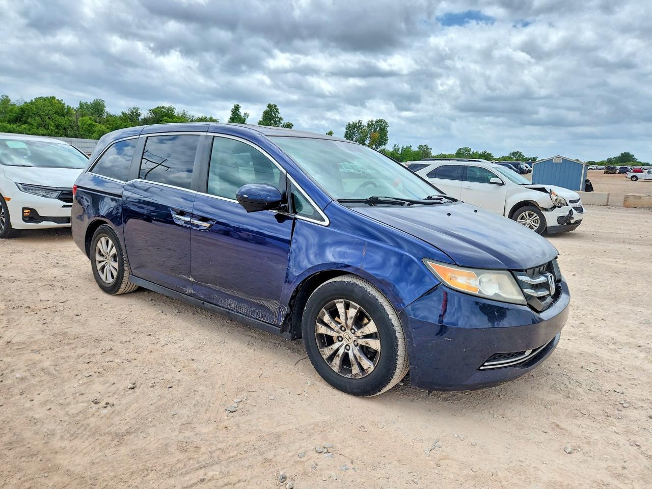 2014 Honda Odyssey Exl Blue vin: 5FNRL5H69EB072070