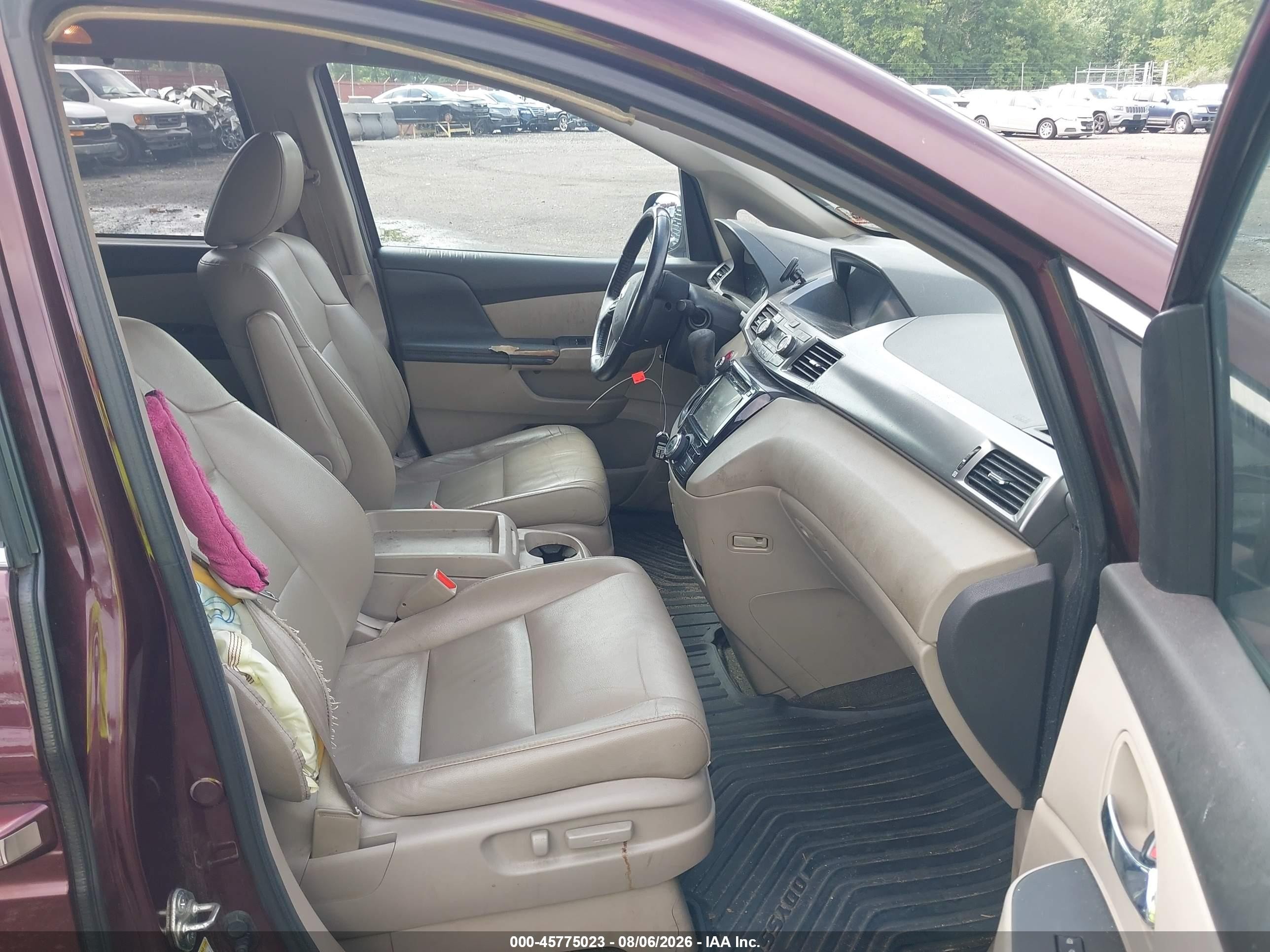 2014 Honda Odyssey Ex-l Бордовый vin: 5FNRL5H69EB076071
