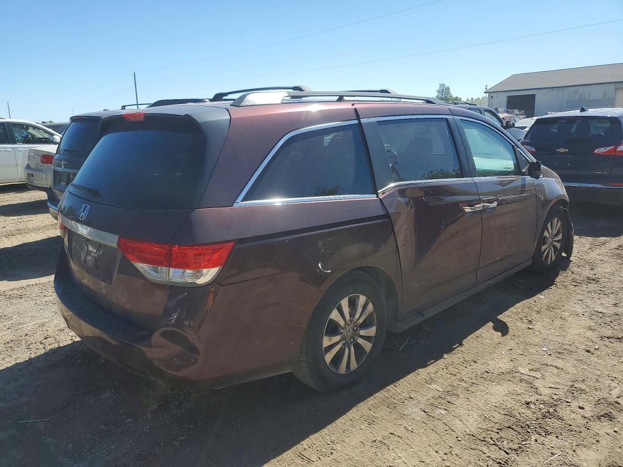 2014 Honda Odyssey Exl Burgundy vin: 5FNRL5H69EB076104