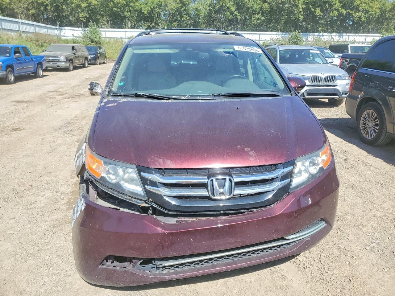 2014 Honda Odyssey Exl Burgundy vin: 5FNRL5H69EB076104
