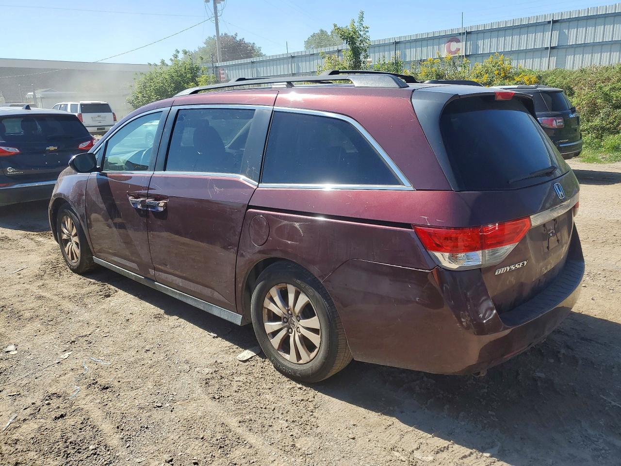 2014 Honda Odyssey Exl Burgundy vin: 5FNRL5H69EB076104